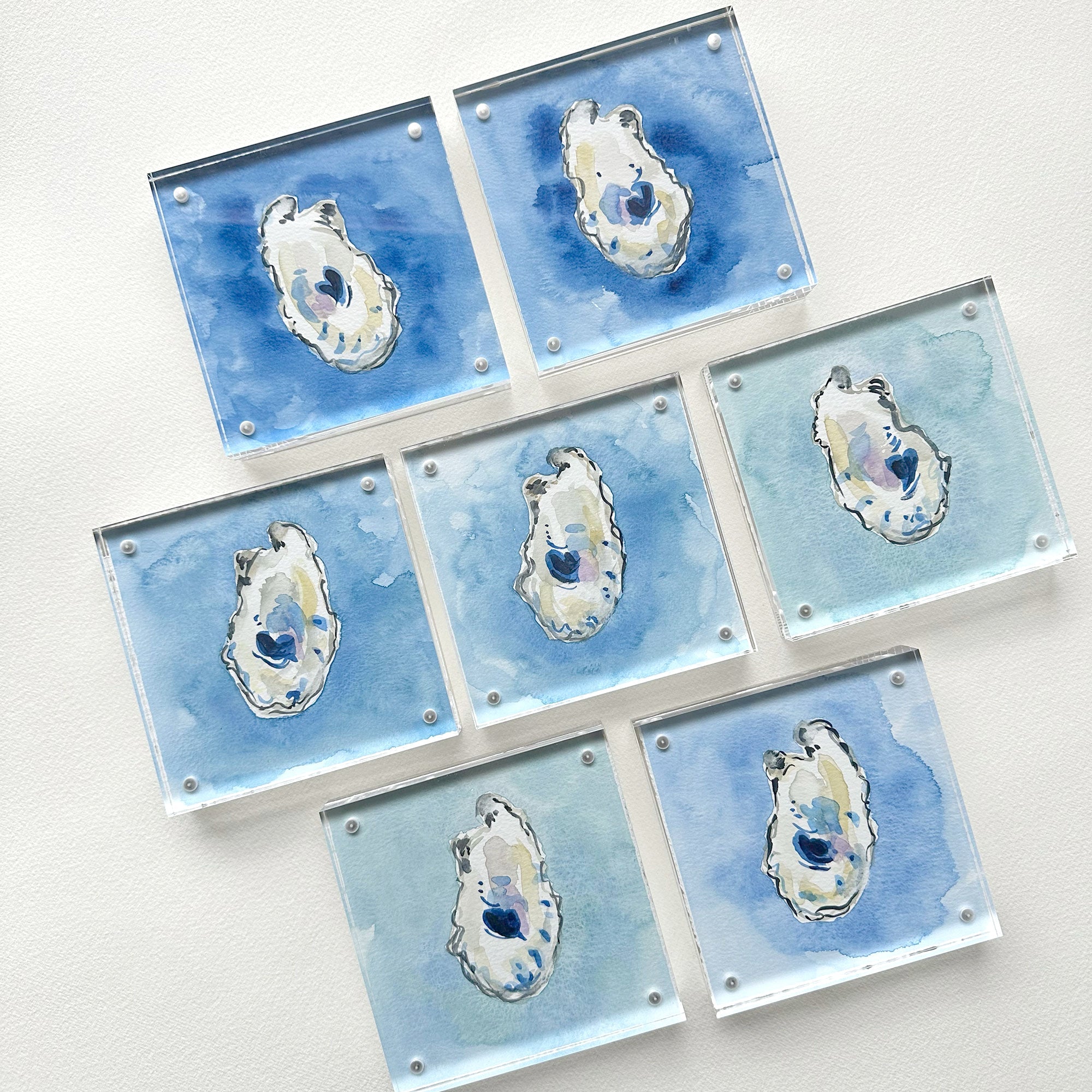 Original One-Of-A-Kind Oyster Shells Watercolor Paintings Just Dropped
