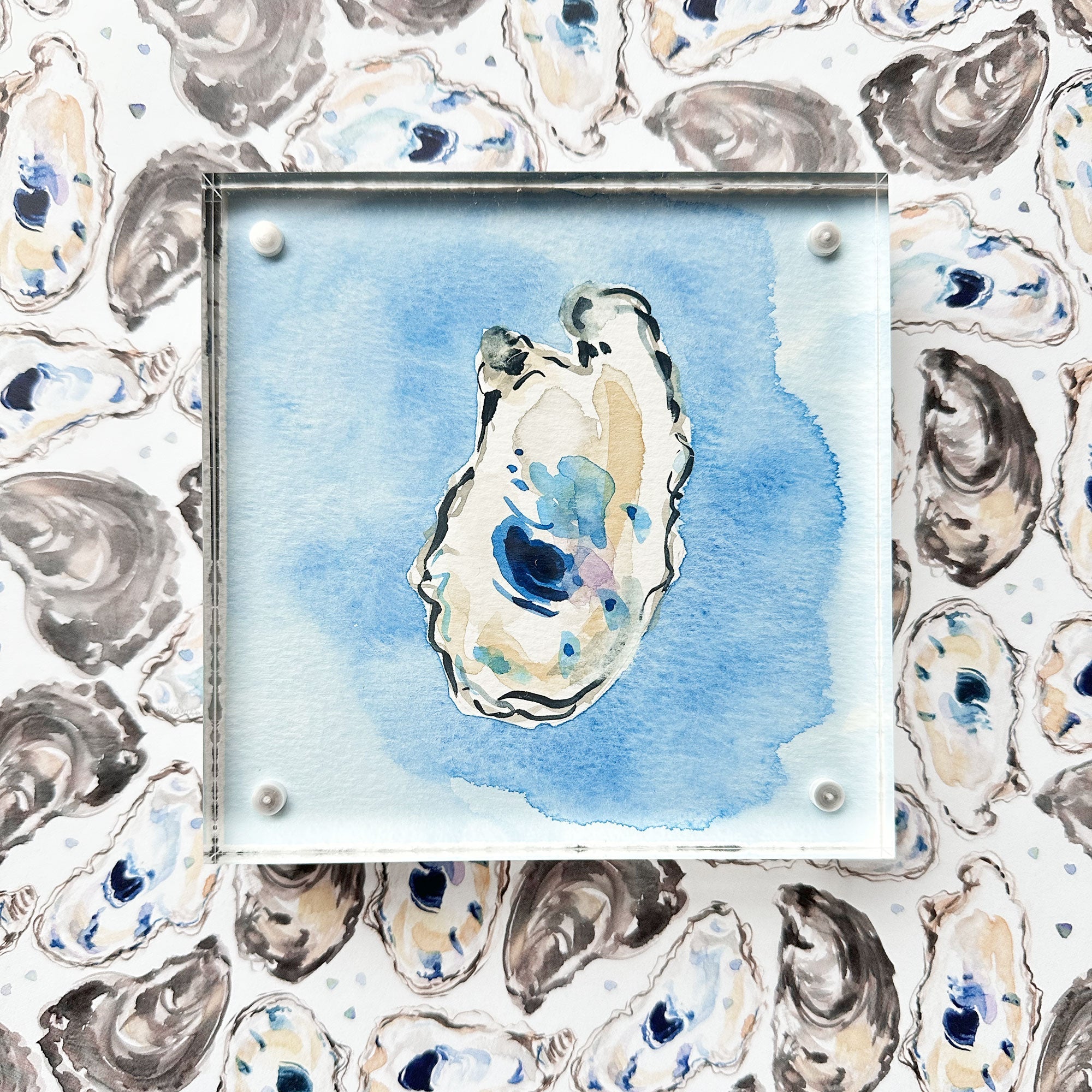 Limited Edition: Original Watercolor Oyster Shells Paintings