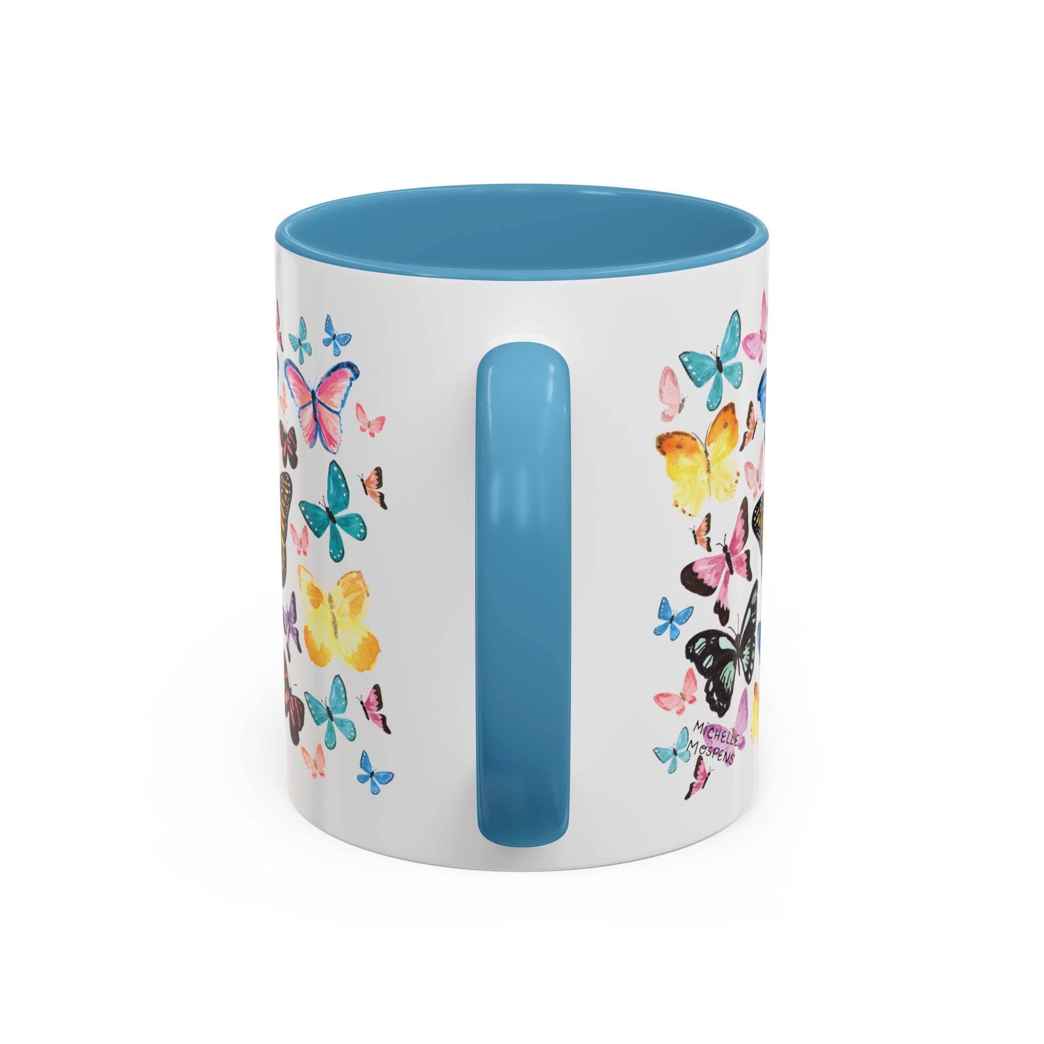 Michelle Mospens Watercolor Butterflies Coffee Tea Mug Cup | Butterfly Lover Gift