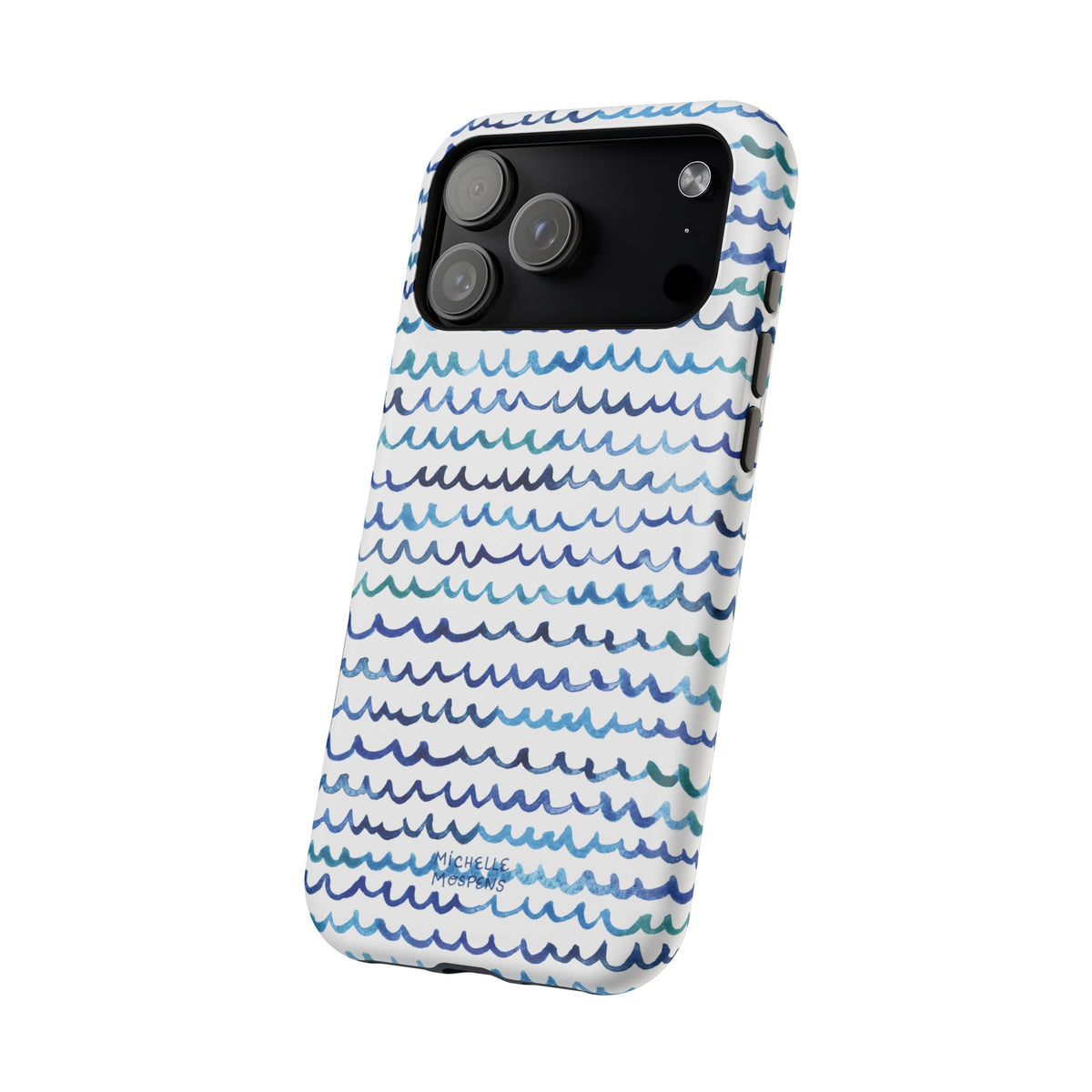 Watercolor Waves Phone Case, Coastal Beach & Lake iPhone Case | Michelle Mospens