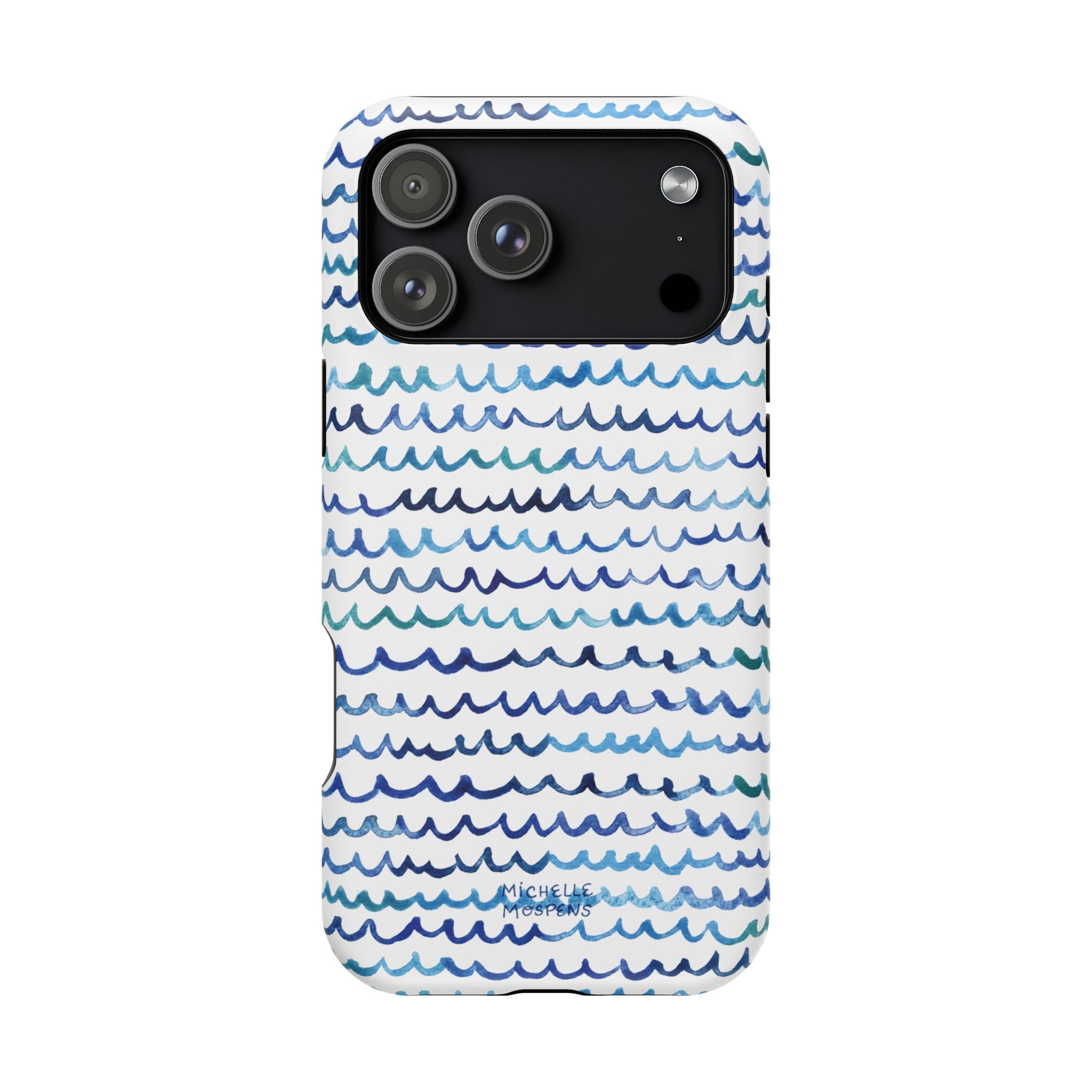 Watercolor Waves Phone Case, Coastal Beach & Lake iPhone Case | Michel