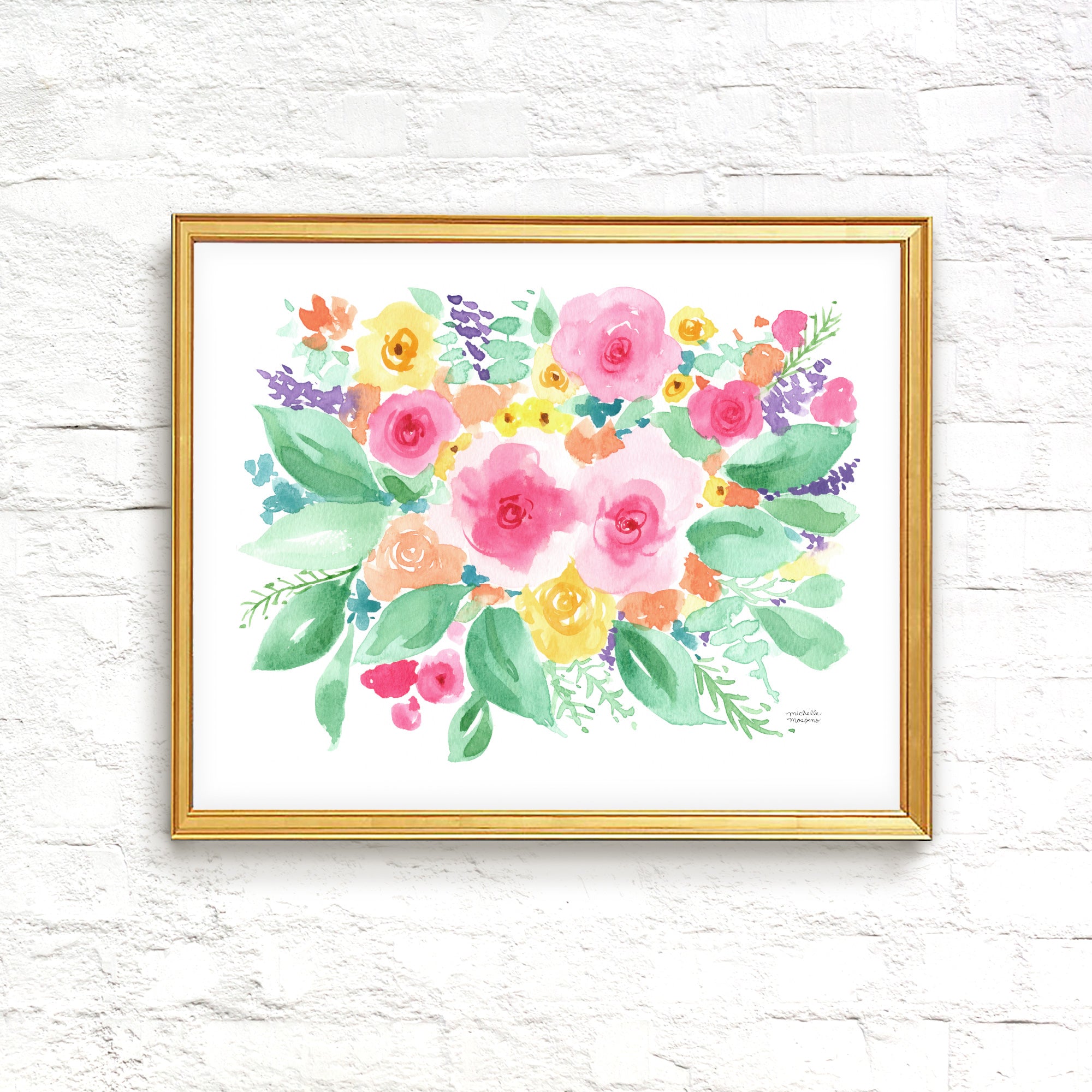 Garden Fresh Blooms Flowers Wall Art Print