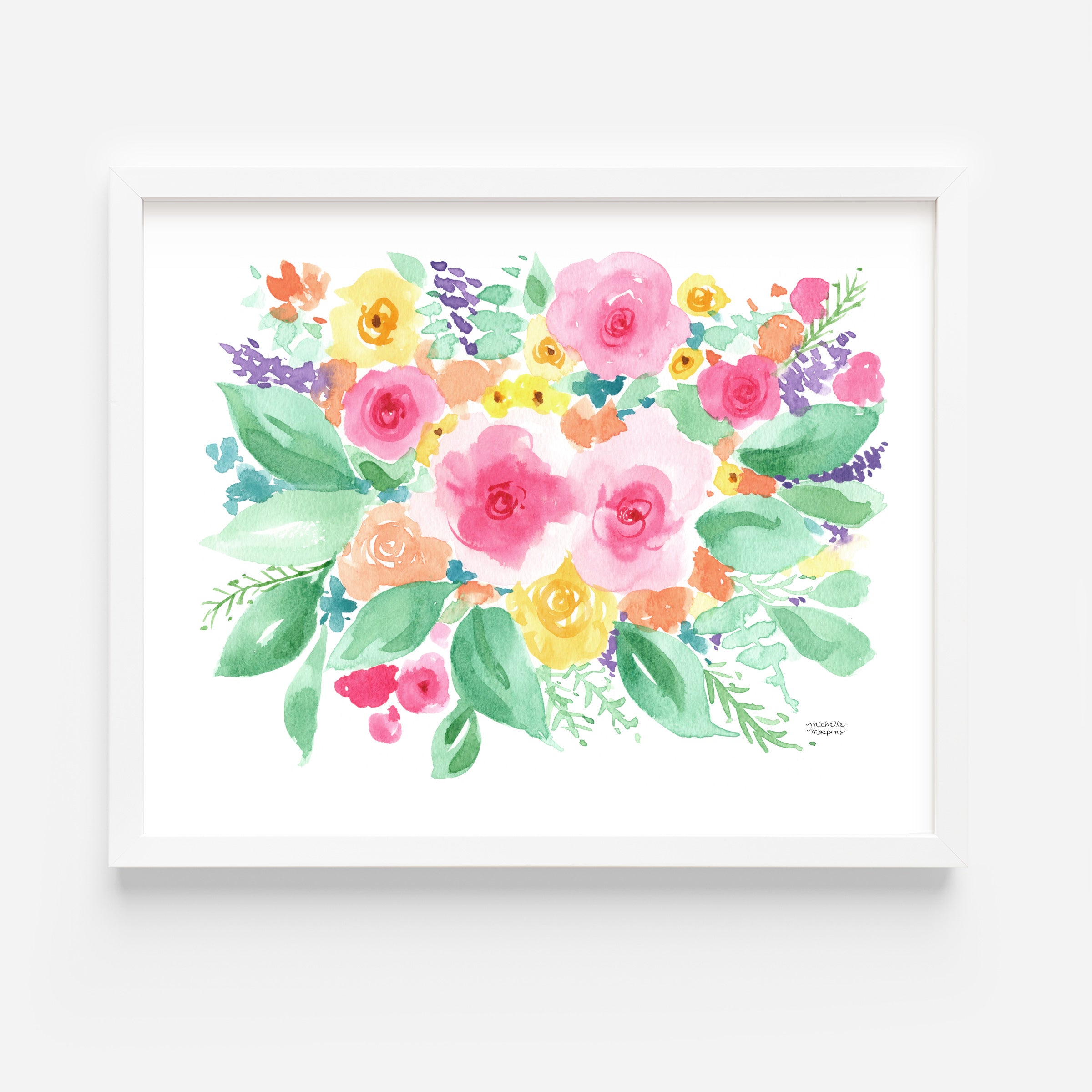 Garden Fresh Blooms Flowers Wall Art Print