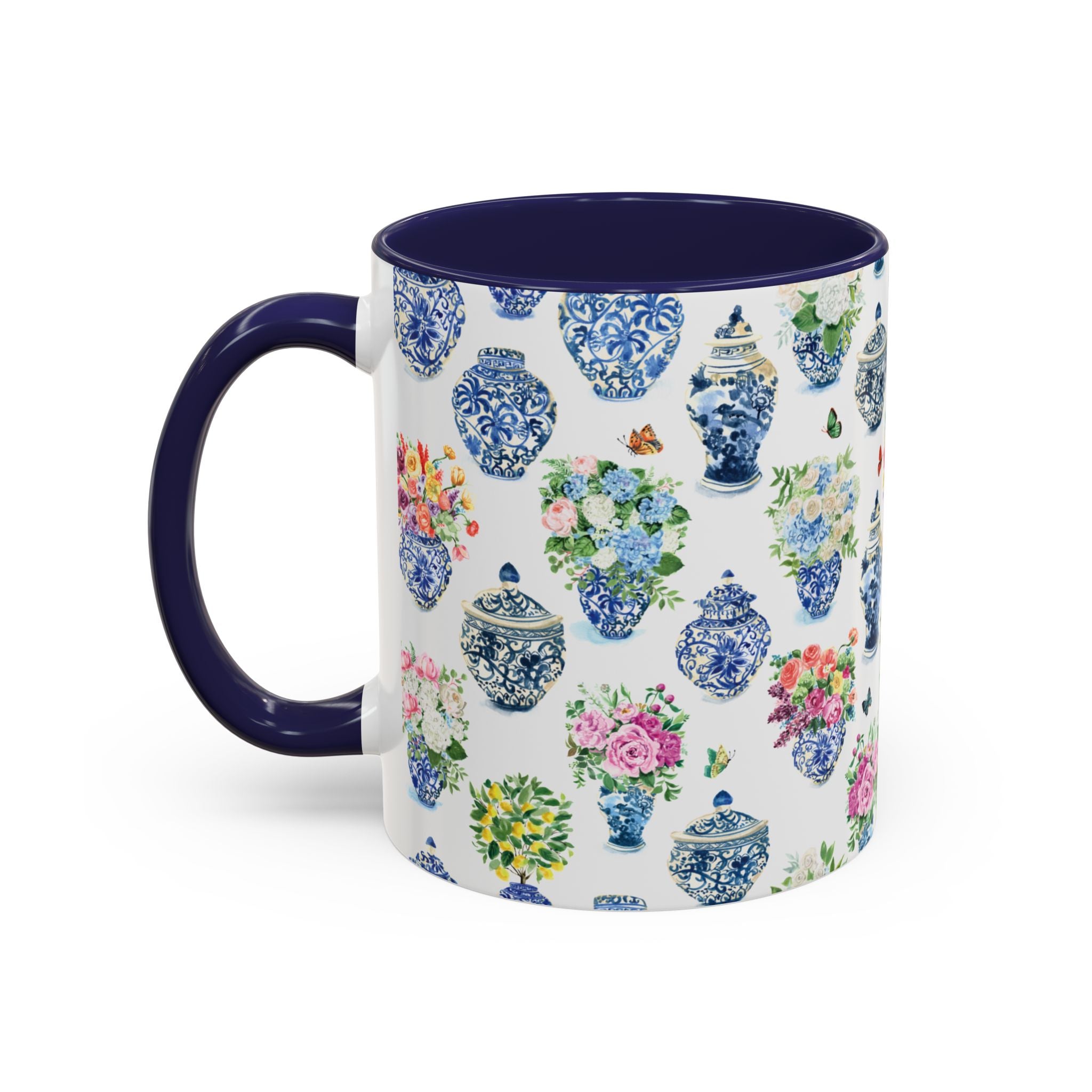 Michelle Mospens Ginger Jar Bouquets Watercolor Coffee Mug | Grandmillennial Gift