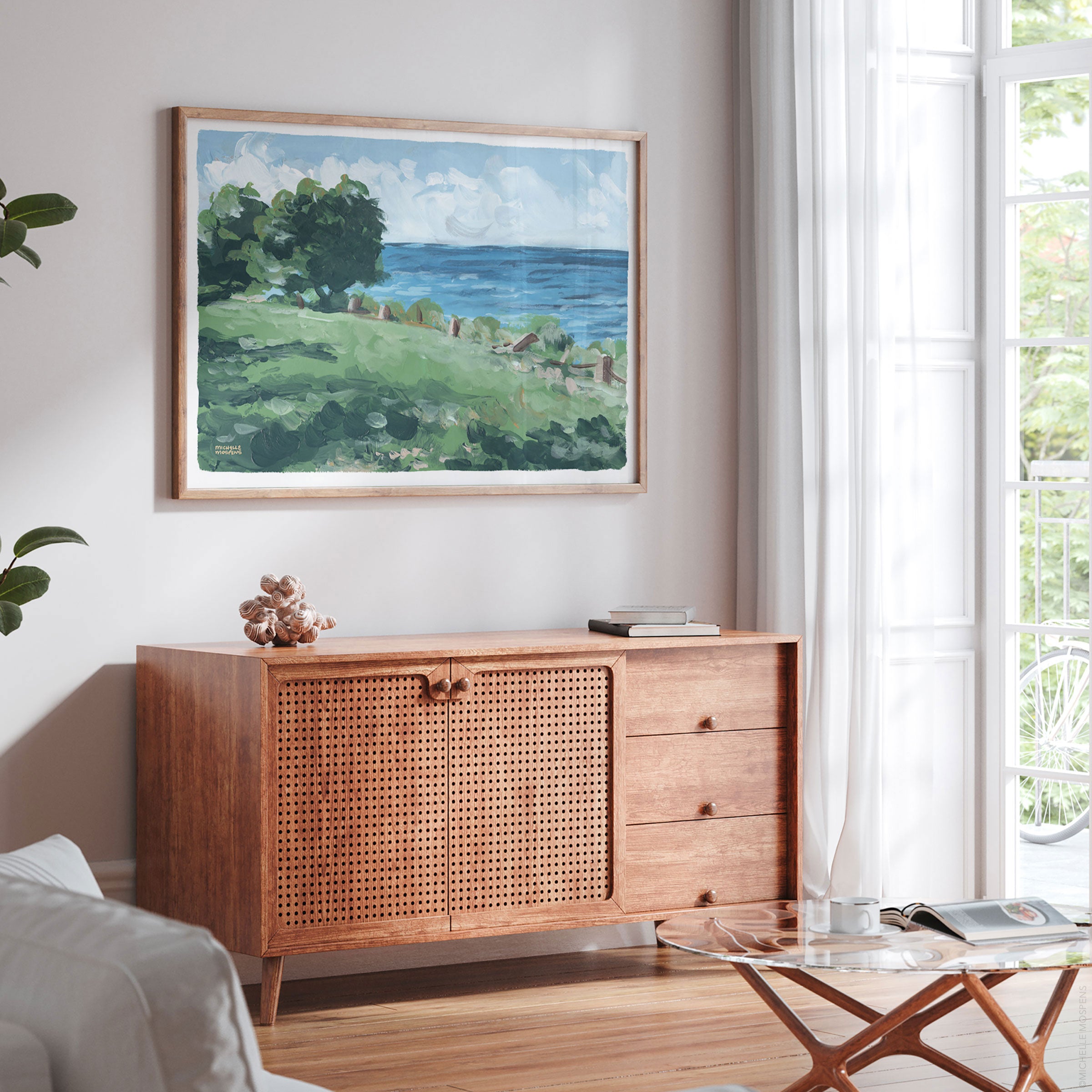 On The Horizon Landscape Painting Extra Large Wall Art Print - Michelle Mospens