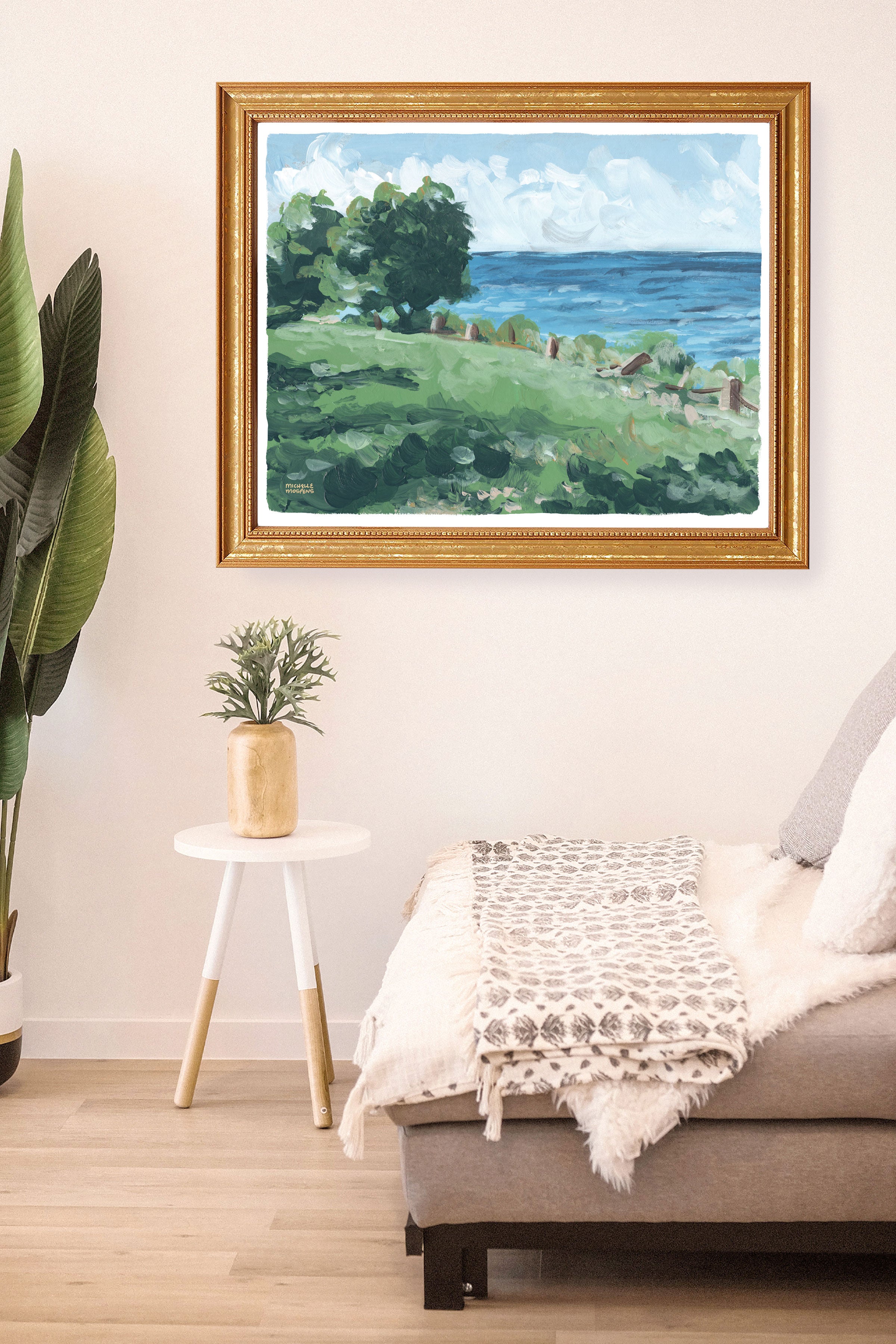 On The Horizon Landscape Painting Extra Large Wall Art Print - Michelle Mospens