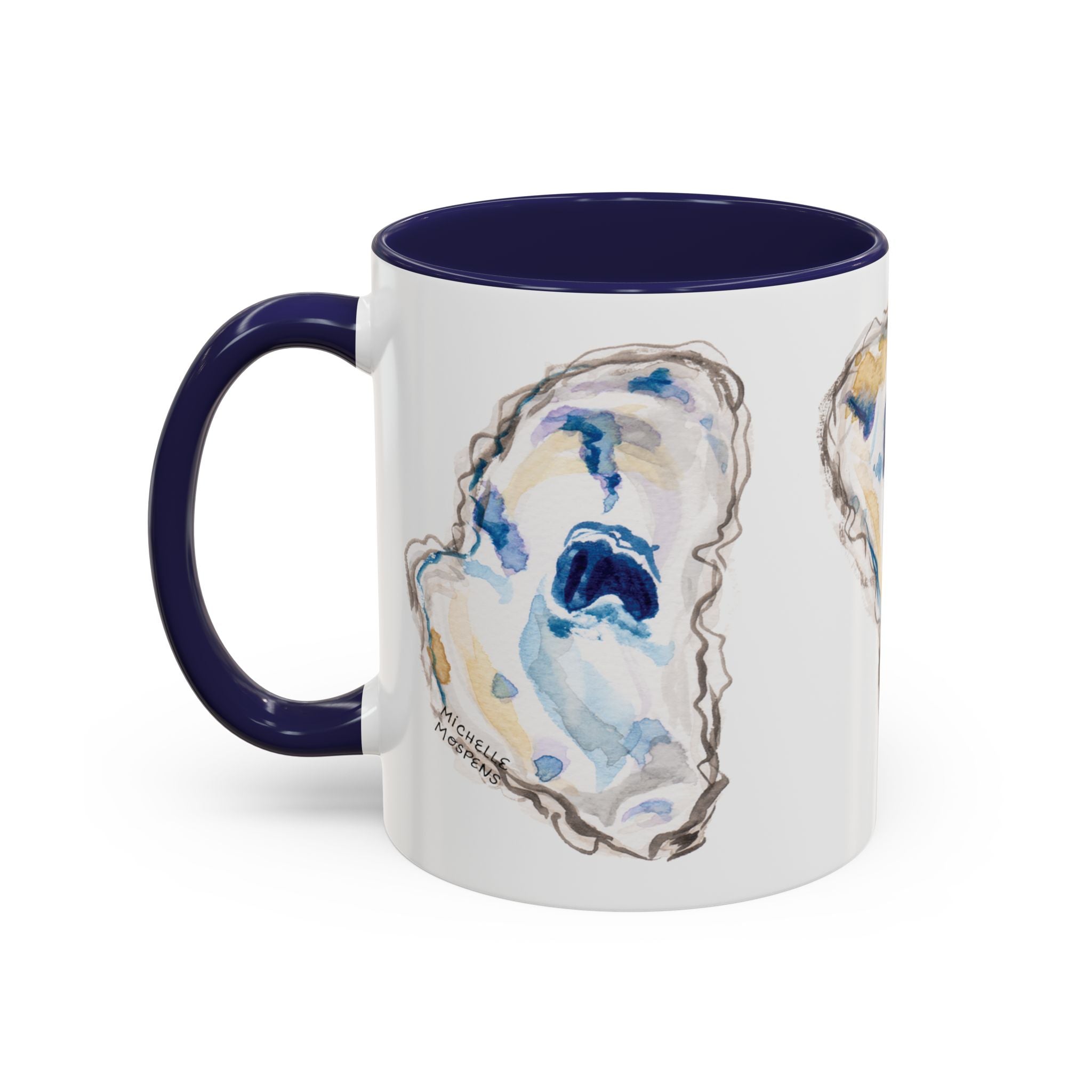 Michelle Mospens Oysters Watercolor Coffee Mug | Beach Lover Gift