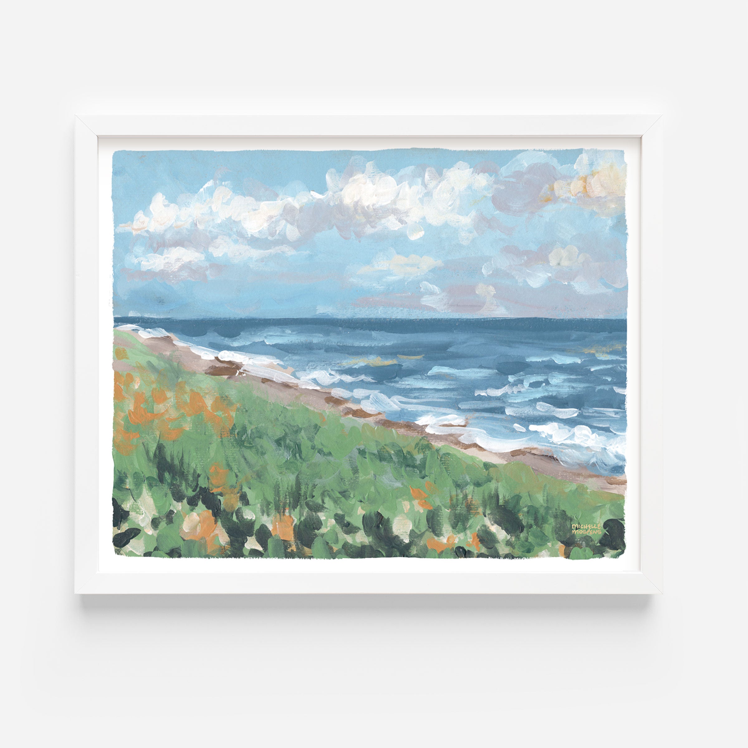 Beach Landscape Painting Wall Art Print by Michelle Mospens