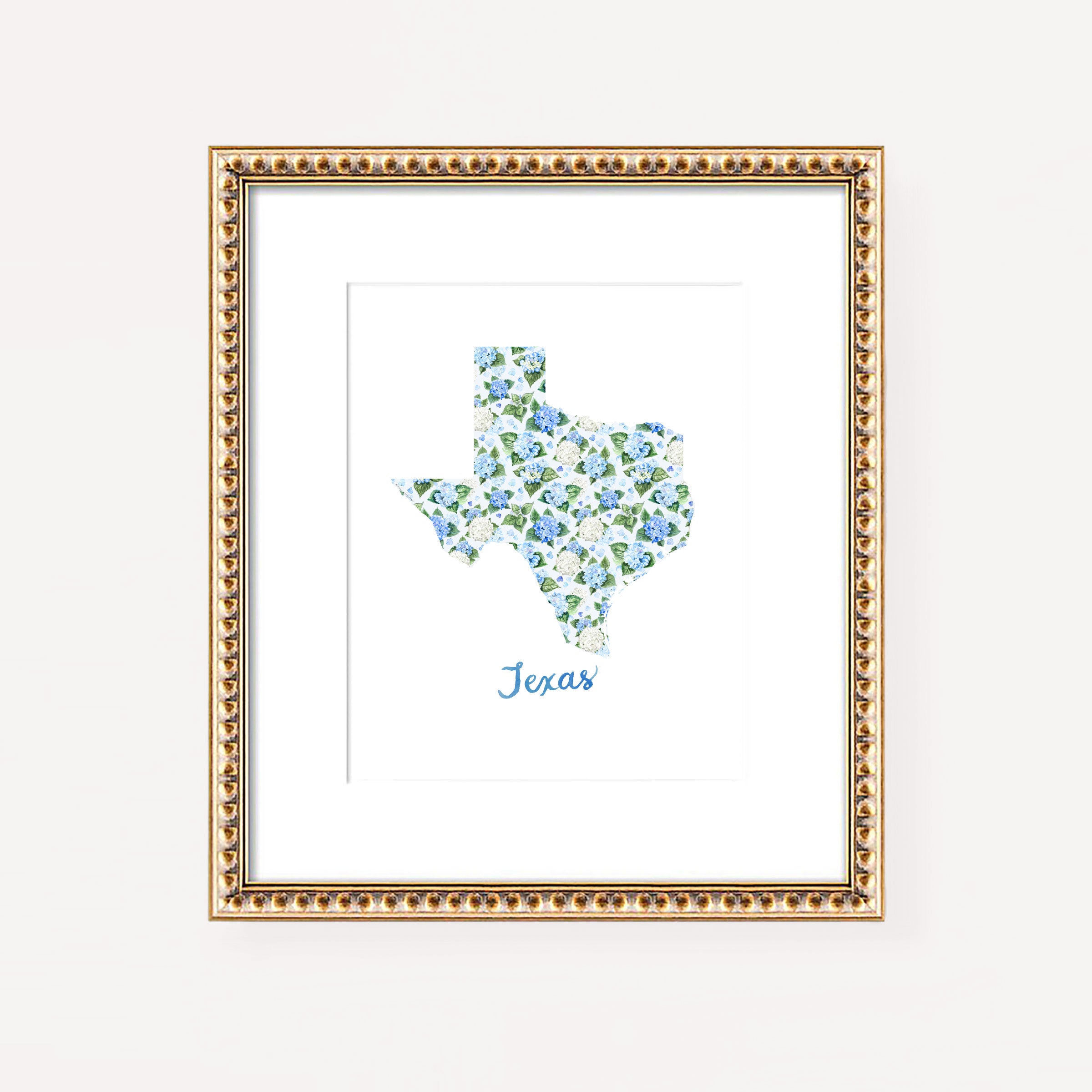 Texas State Print | Watercolor Texas Home State Wall Art Print by Michelle Mospens, Unframed