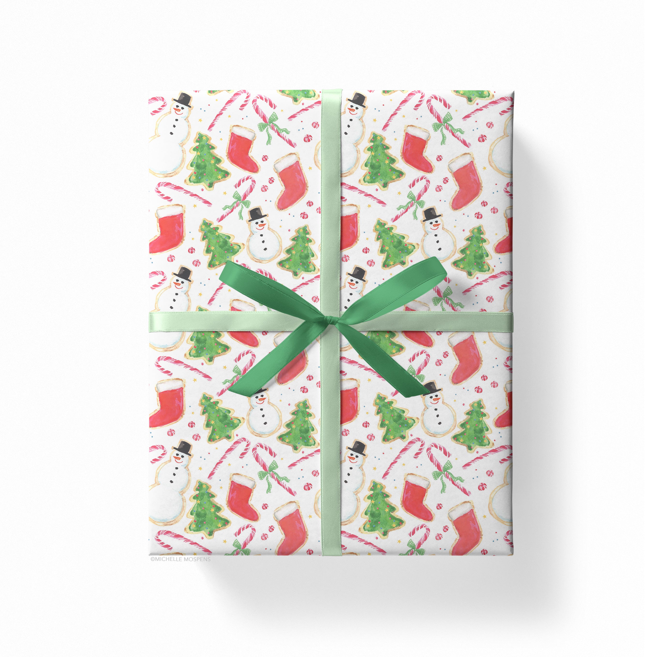 Christmas Cookies Gift Wrap Sheets | Holiday Gift Wrapping