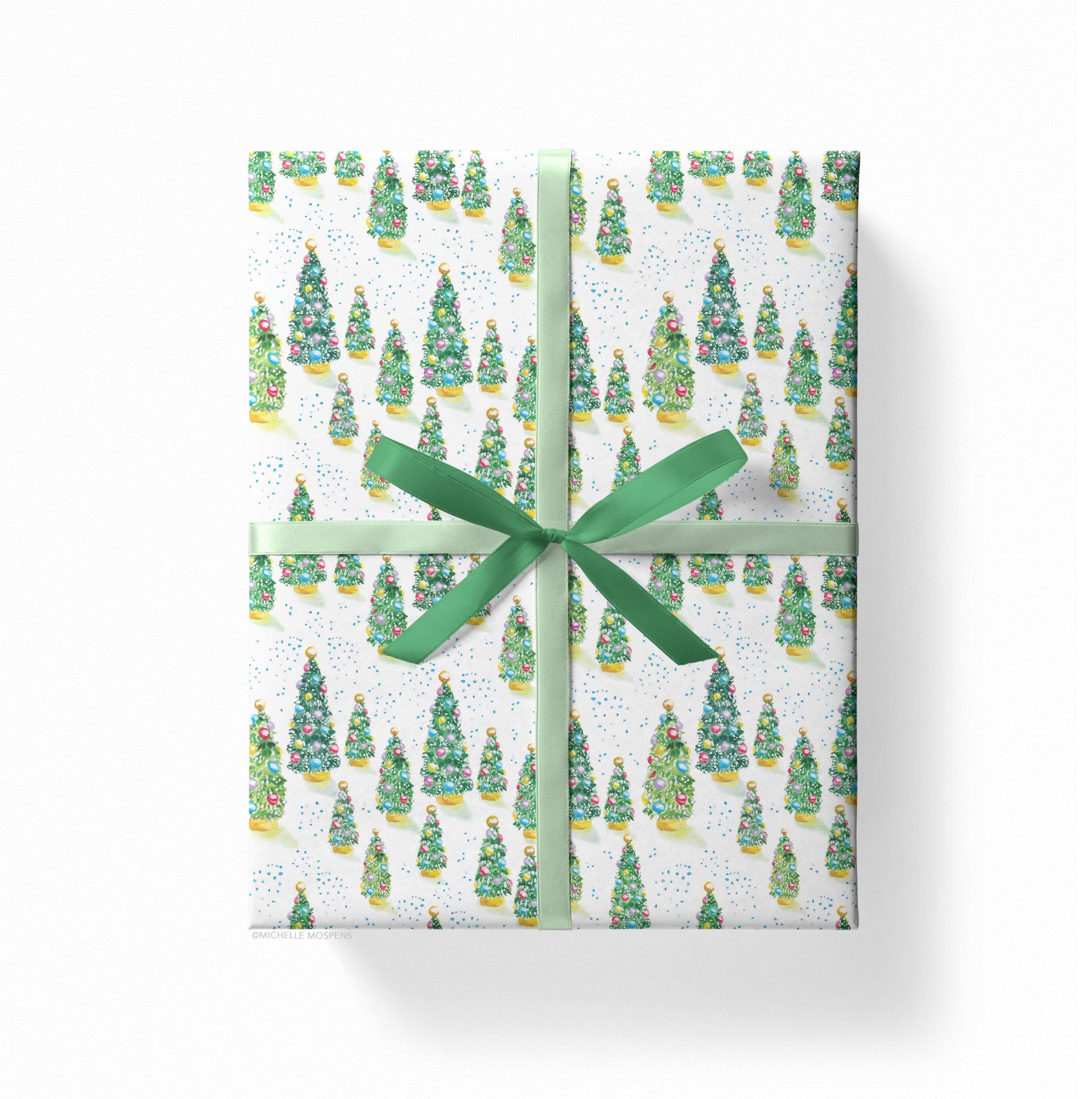 Holiday Gift Wrap Sheets Christmas Trees Gift Wrap Sheets