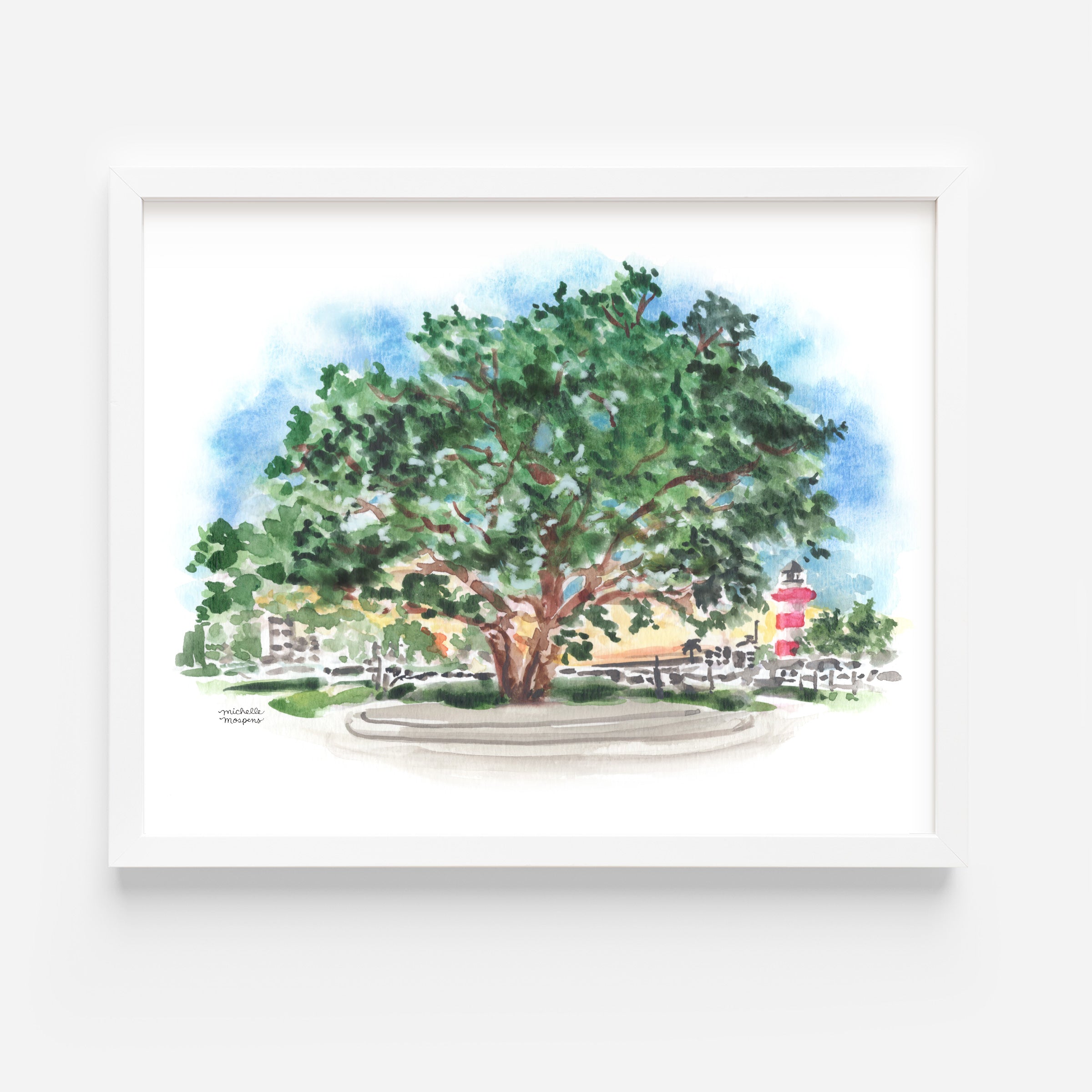 Hilton Head Island South Carolina Watercolor Wall Art Print by Michelle Mospens