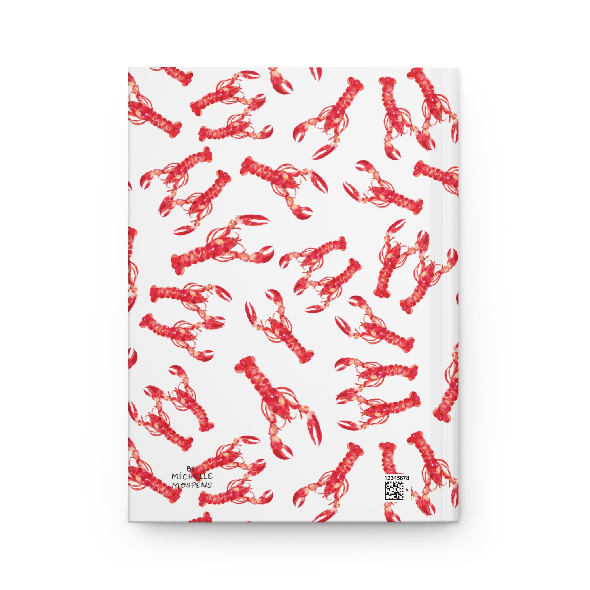 Watercolor Lobsters Nautical Coastal Hardcover Journal - Michelle Mospens