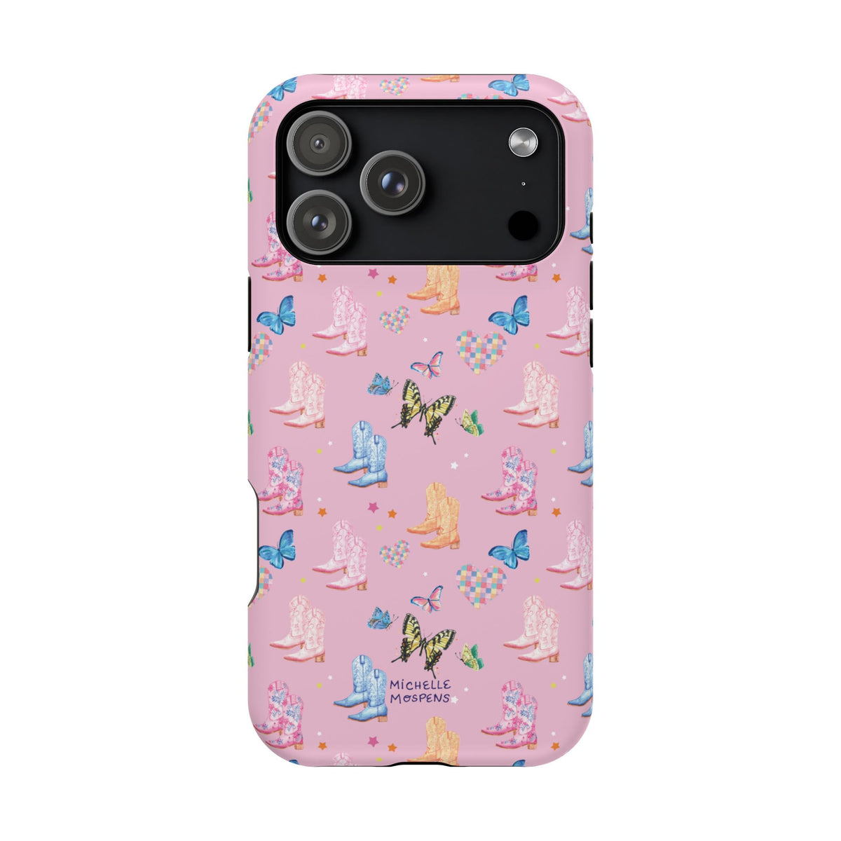 Watercolor Western Girly Phone Case, Modern Cowgirl iPhone Case | Michelle Mospens