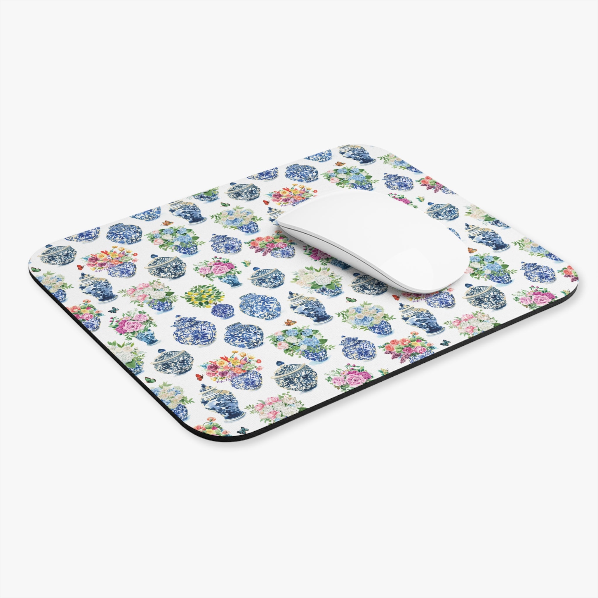 Watercolor Ginger Jar Bouquets Mouse Pad (Rectangle)