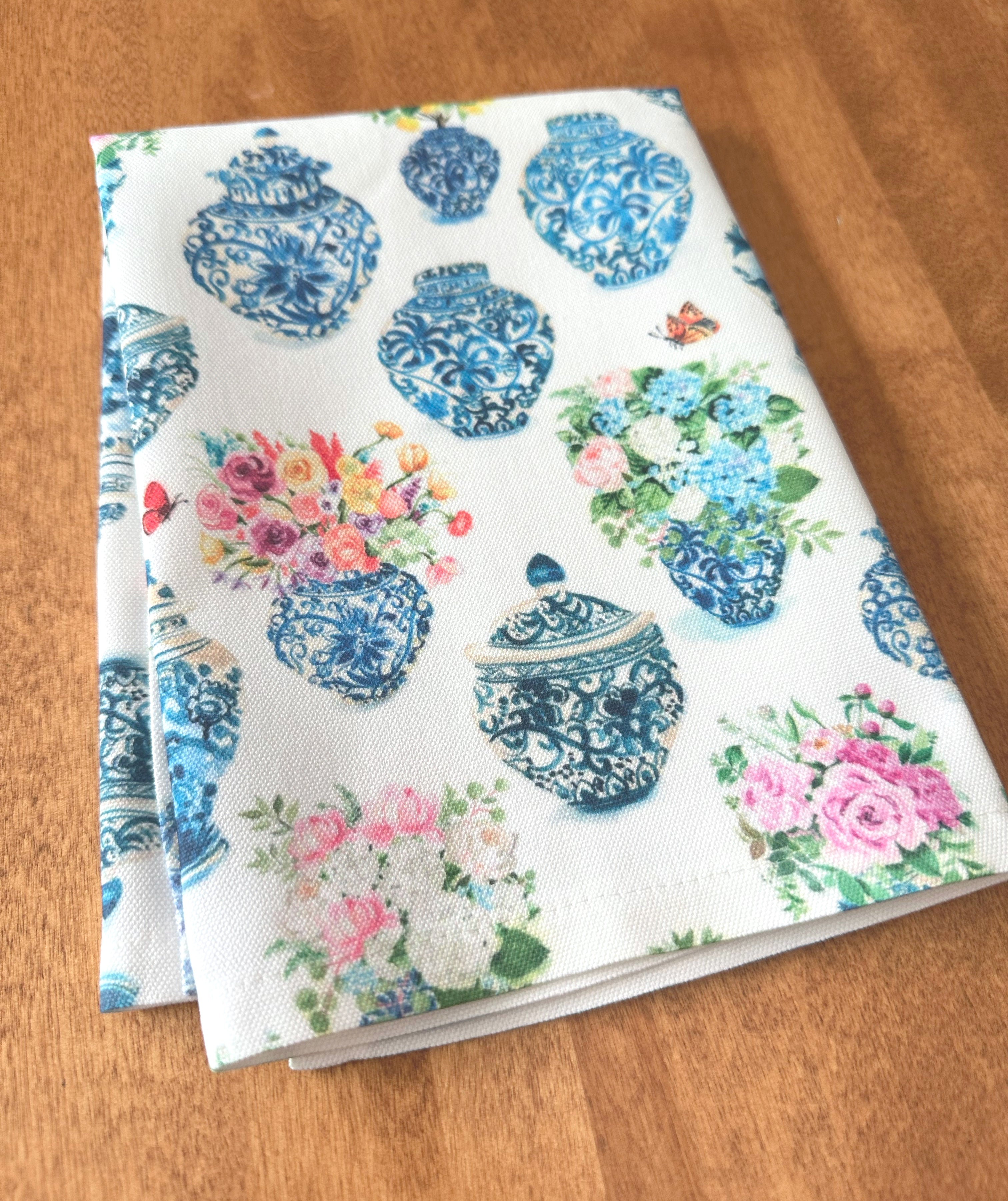 Cute Watercolor Grandmillennial Art Cloth Dinner Napkins