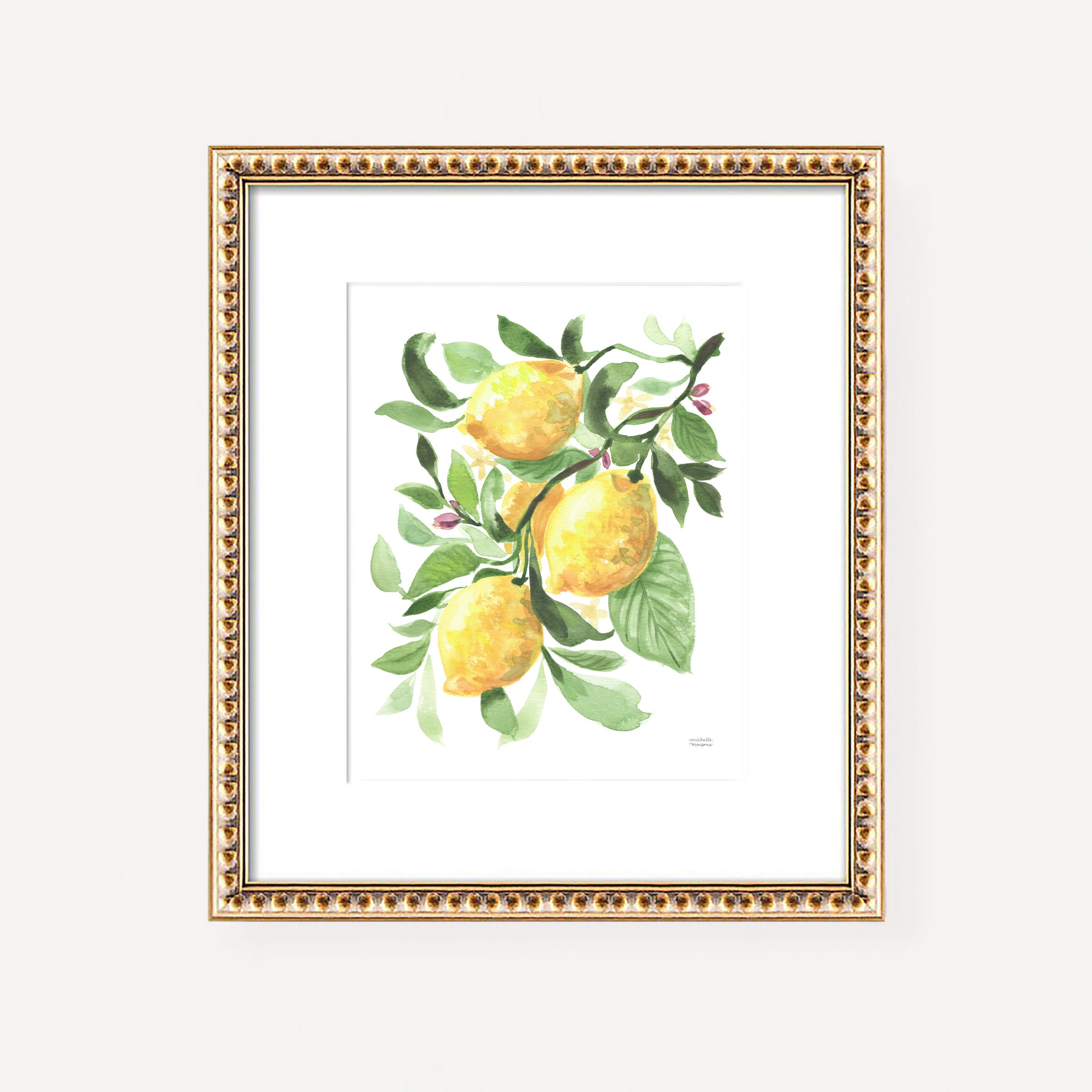 Watercolor Lemons No. 1 Art Print