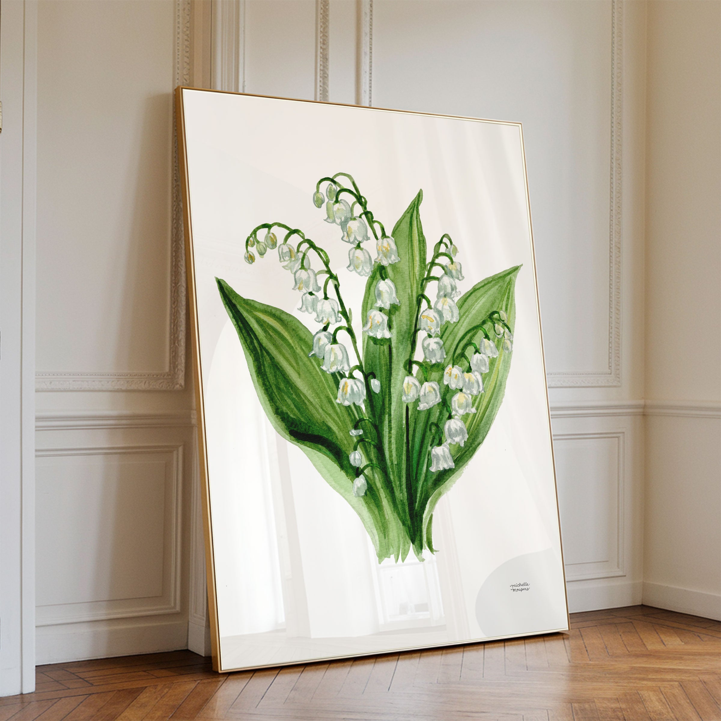 Watercolor Lily of the Valley Print, May Birth Flower | Michelle Mospens