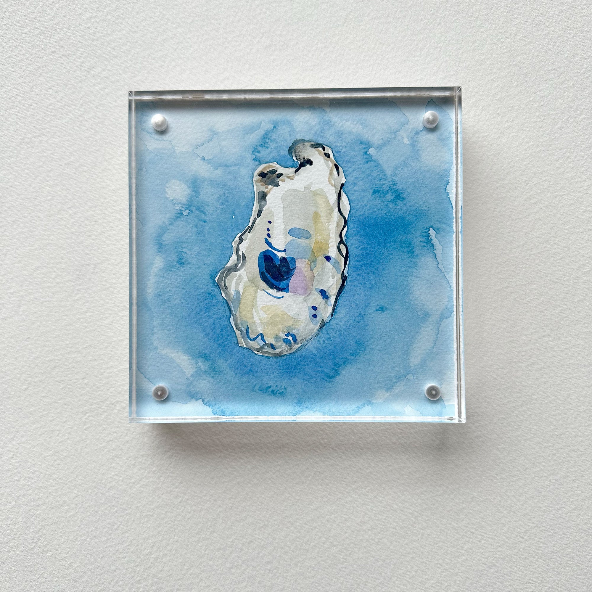 Oyster Original Watercolor Painting | Coastal Beach Artwork 2