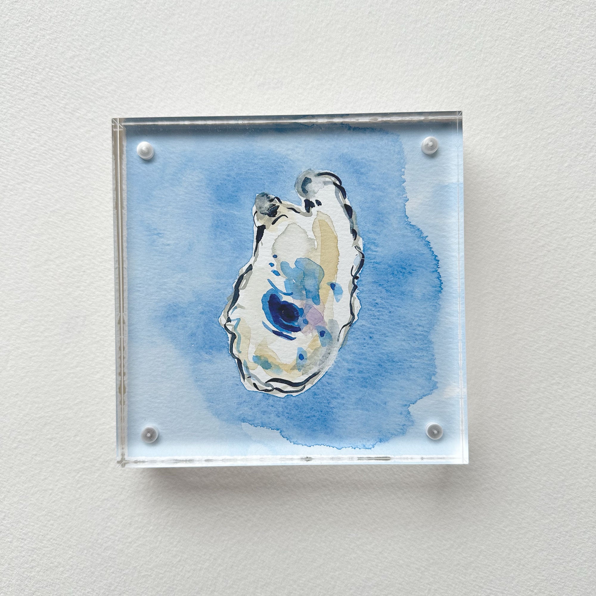 Oyster Original Watercolor Painting | Coastal Beach Artwork 3