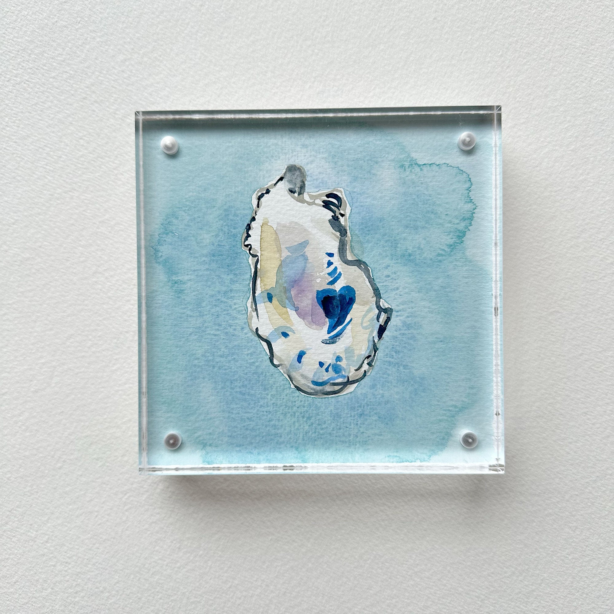 Oyster Original Watercolor Painting | Coastal Beach Artwork 4