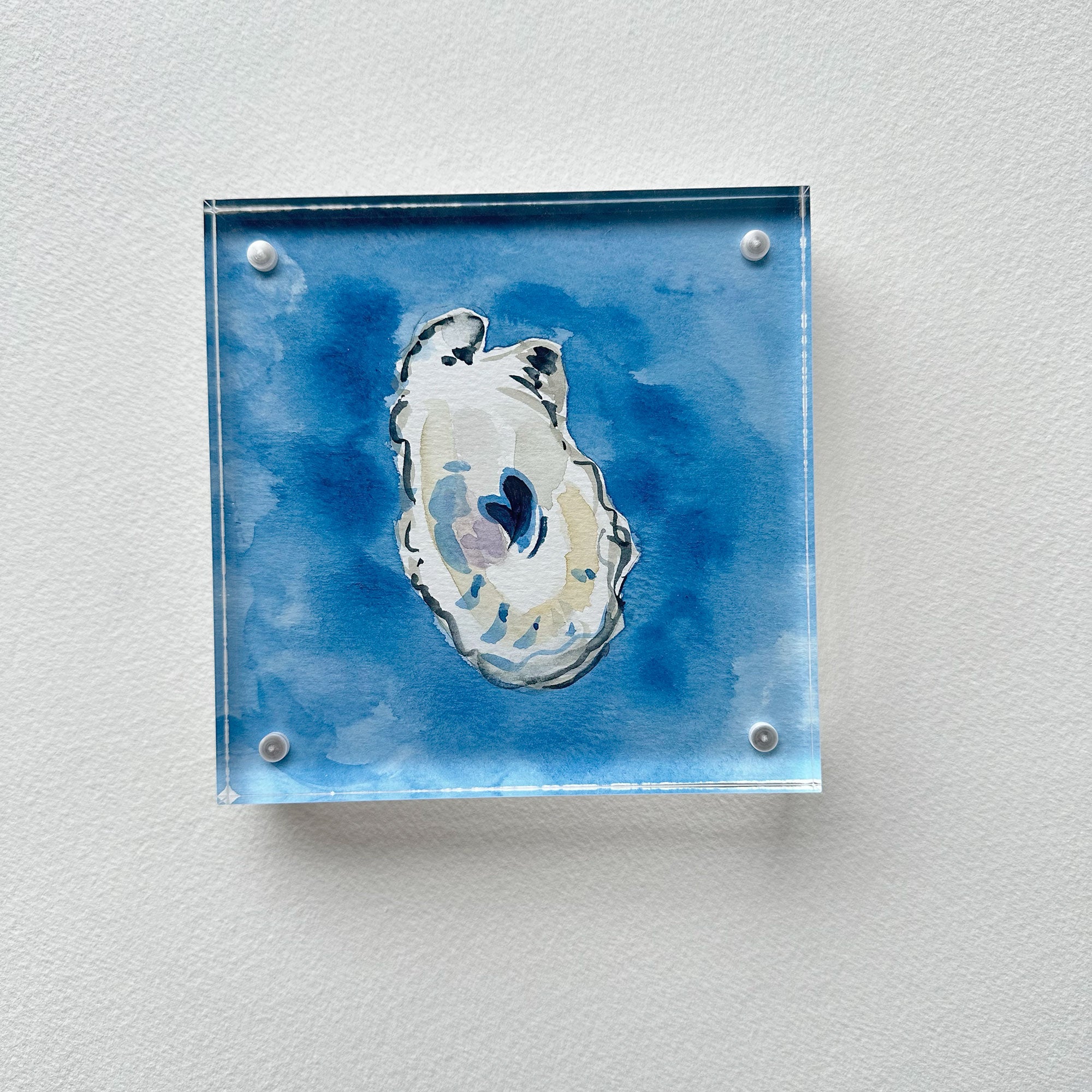 Oyster Original Watercolor Painting | Coastal Beach Artwork 7