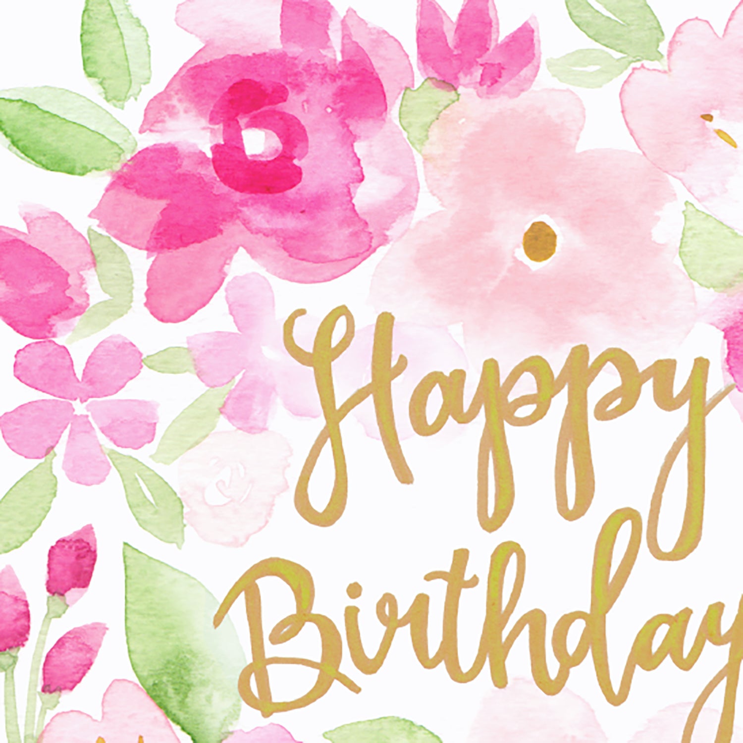 Sangria Blooms Happy Birthday Card