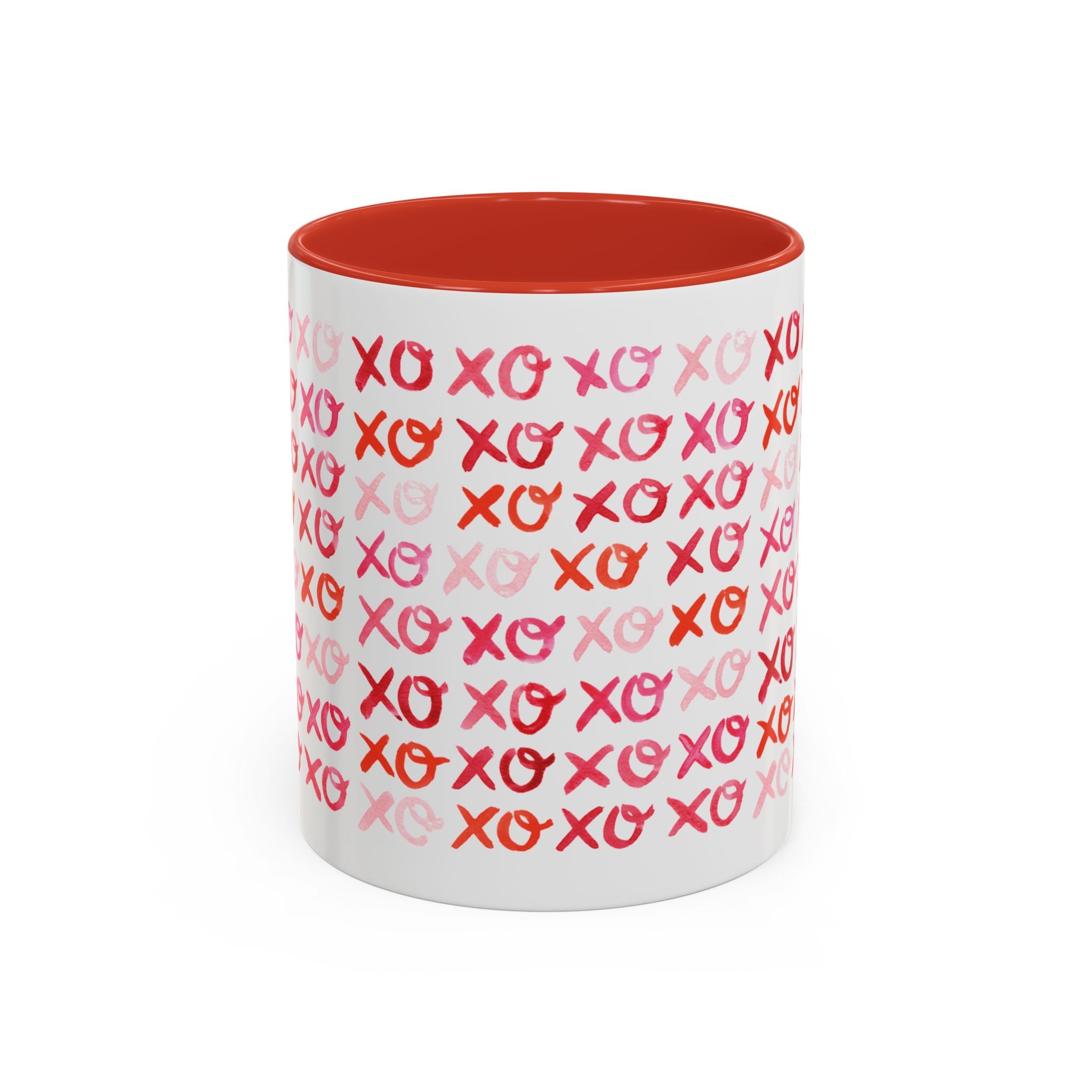 Michelle Mospens Watercolor Hugs and Kisses XOXO Coffee Mug | Valentine Lover Anniversary Gift