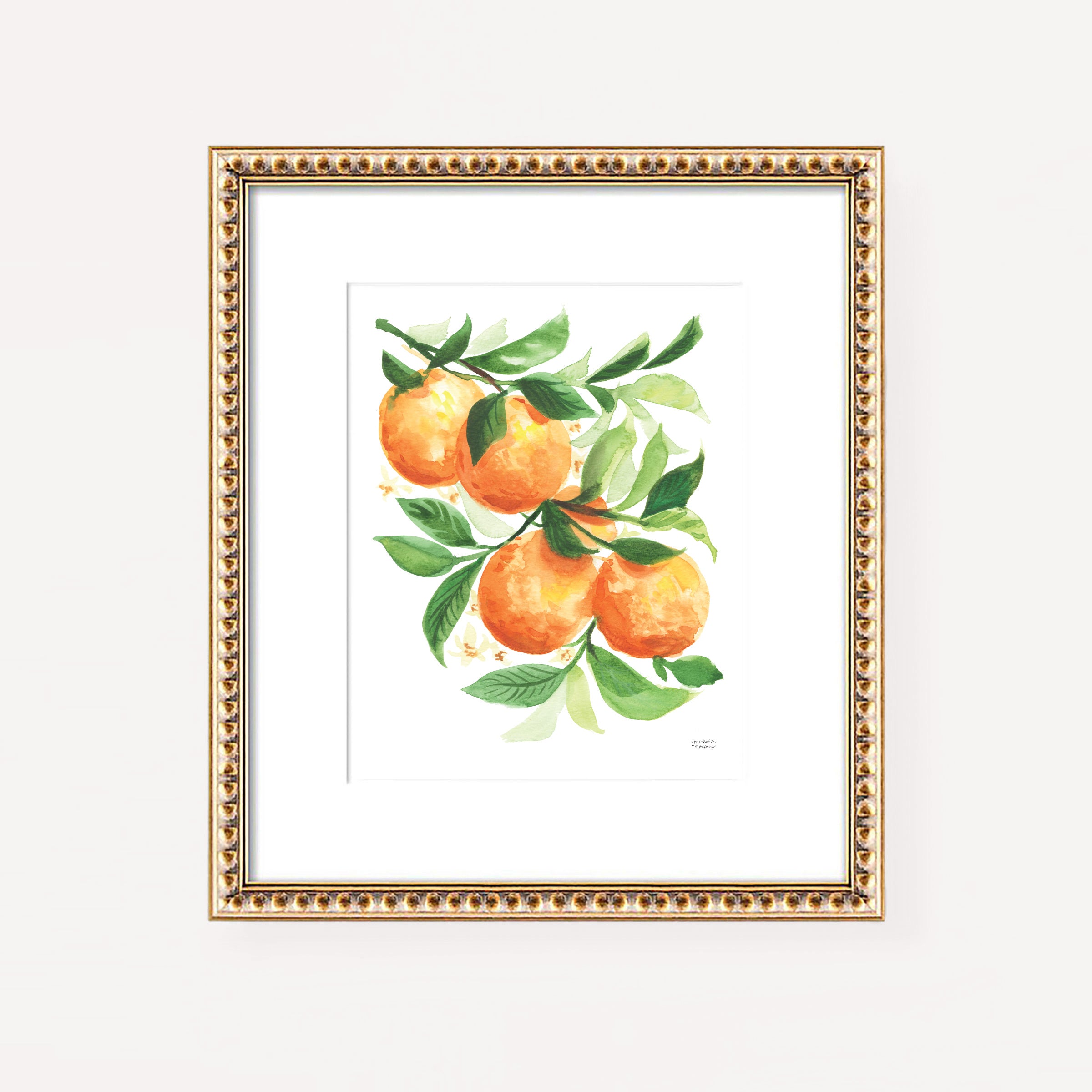 Watercolor Oranges No. 1 Art Print
