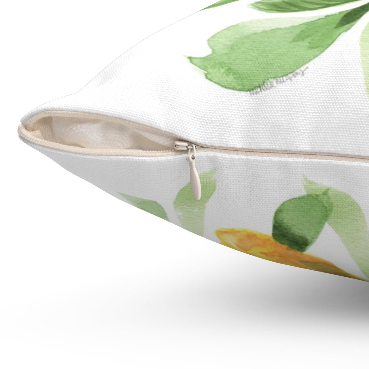 Watercolor Lemons Square Pillow