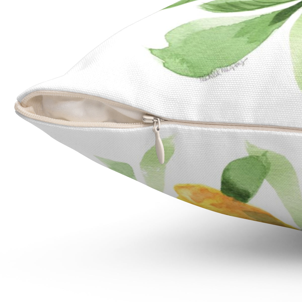 Watercolor Lemons Square Pillow