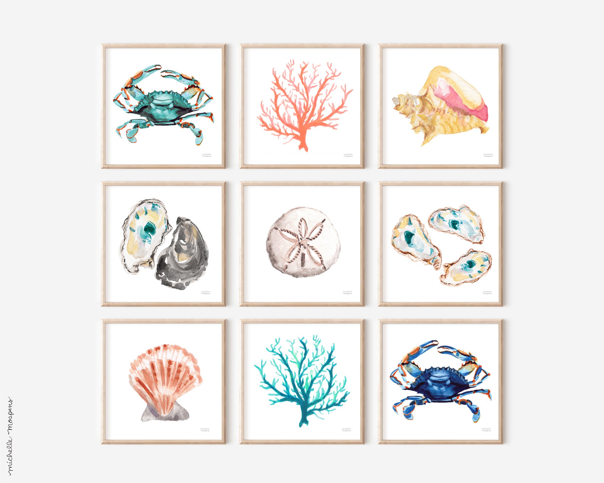 Beach House Gallery Wall Art Prints No2
