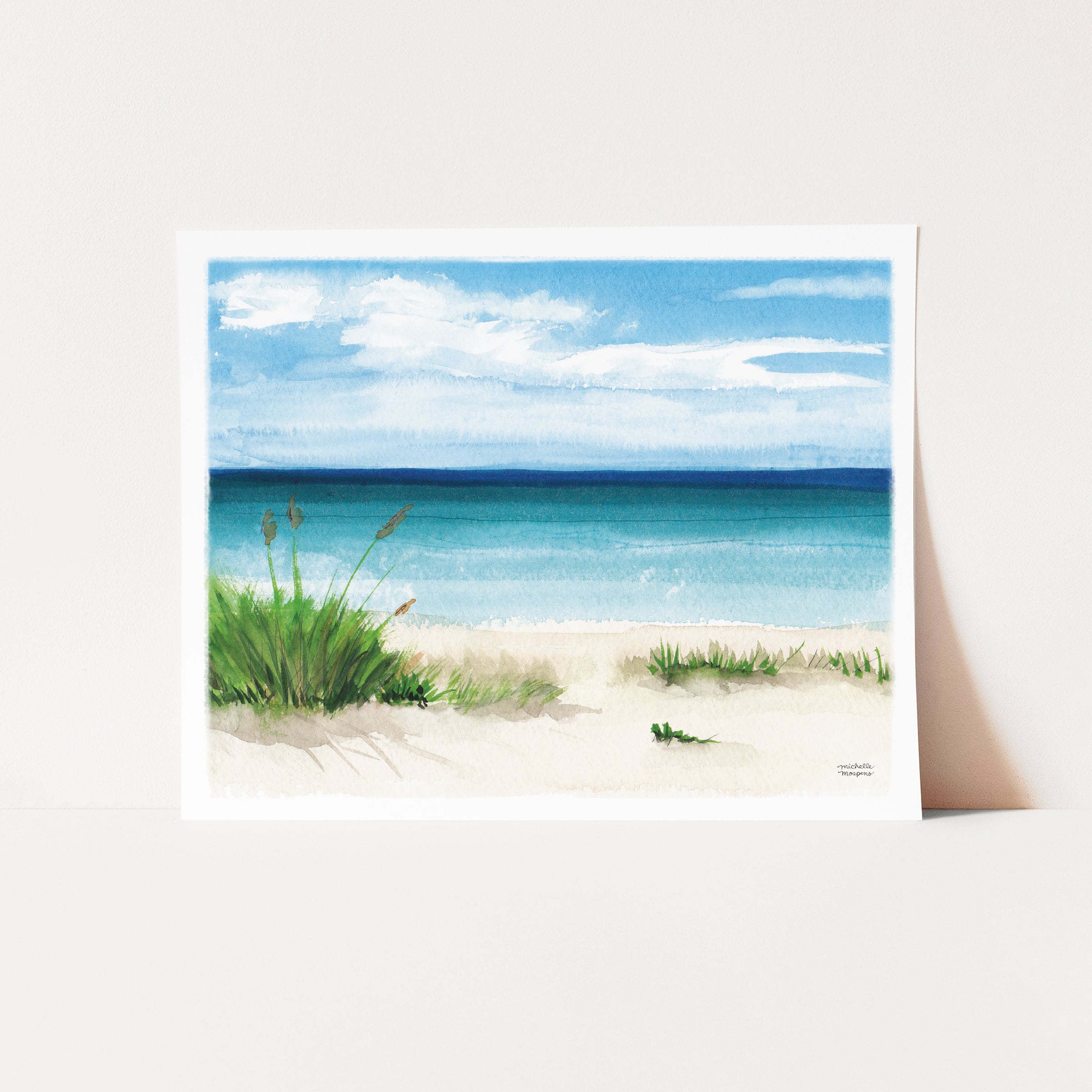Beach Scene No4 Watercolor Art Print