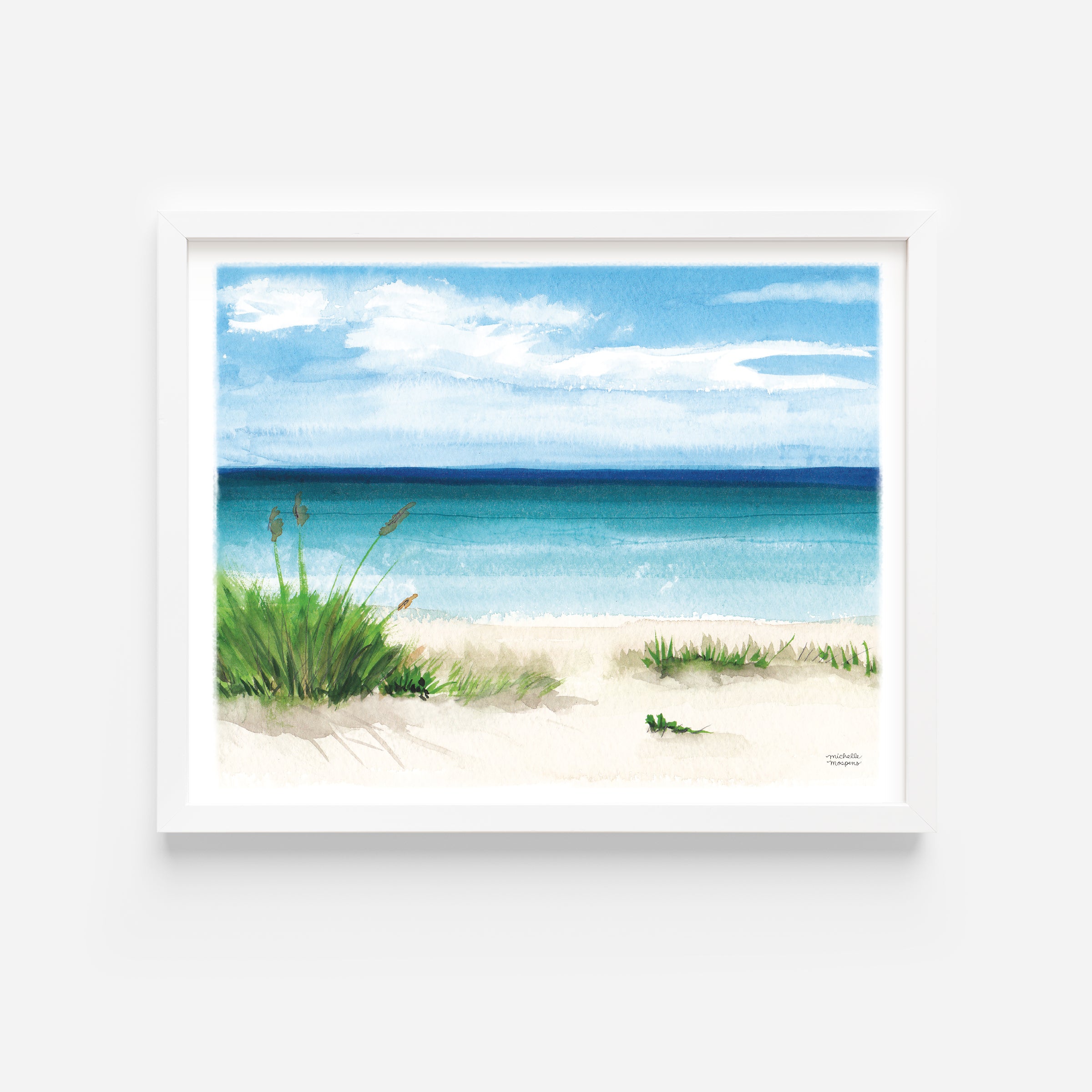 Beach Scene No4 Watercolor Art Print