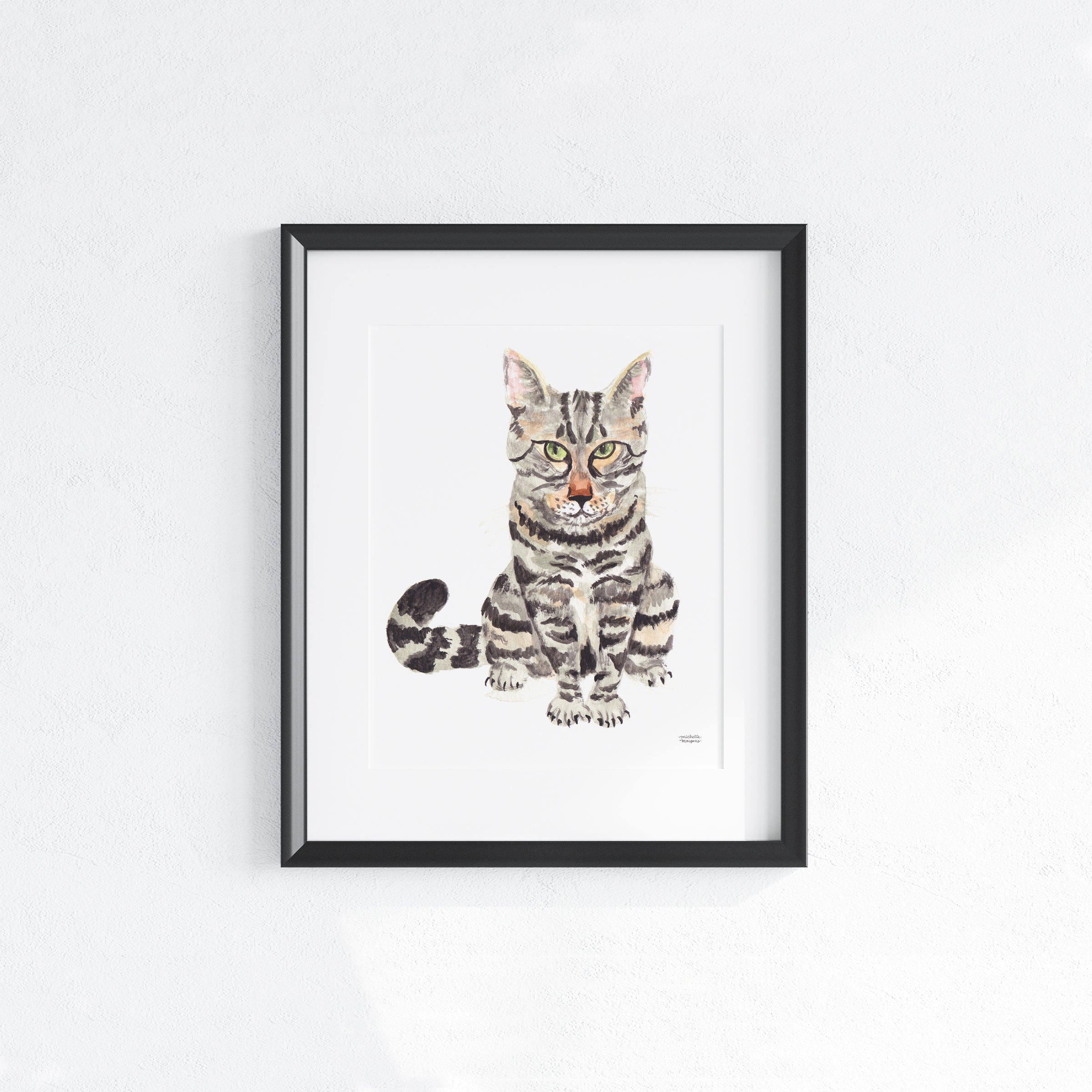 Cat Watercolor Print