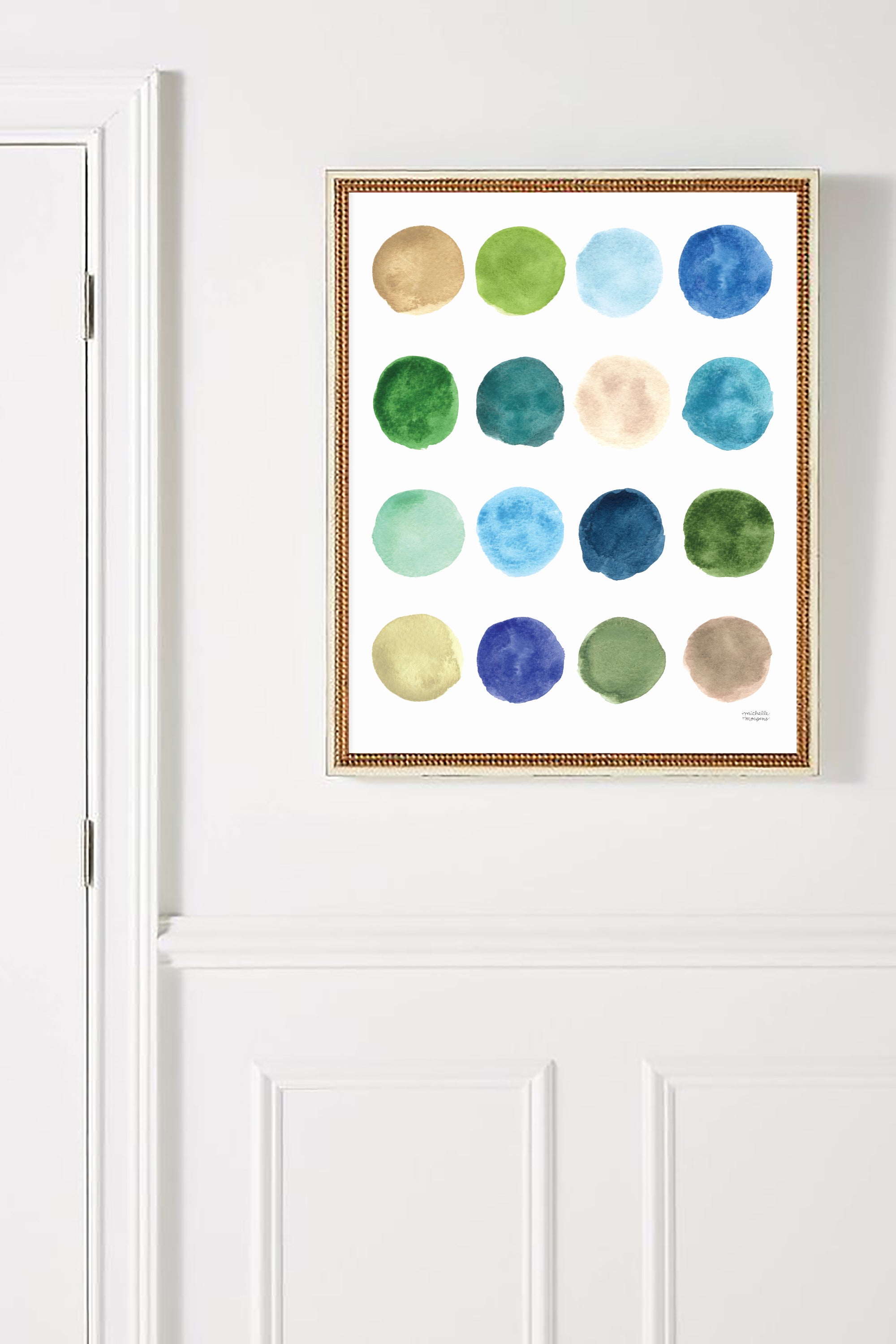 Watercolor Coastal Hues Art Print Unframed
