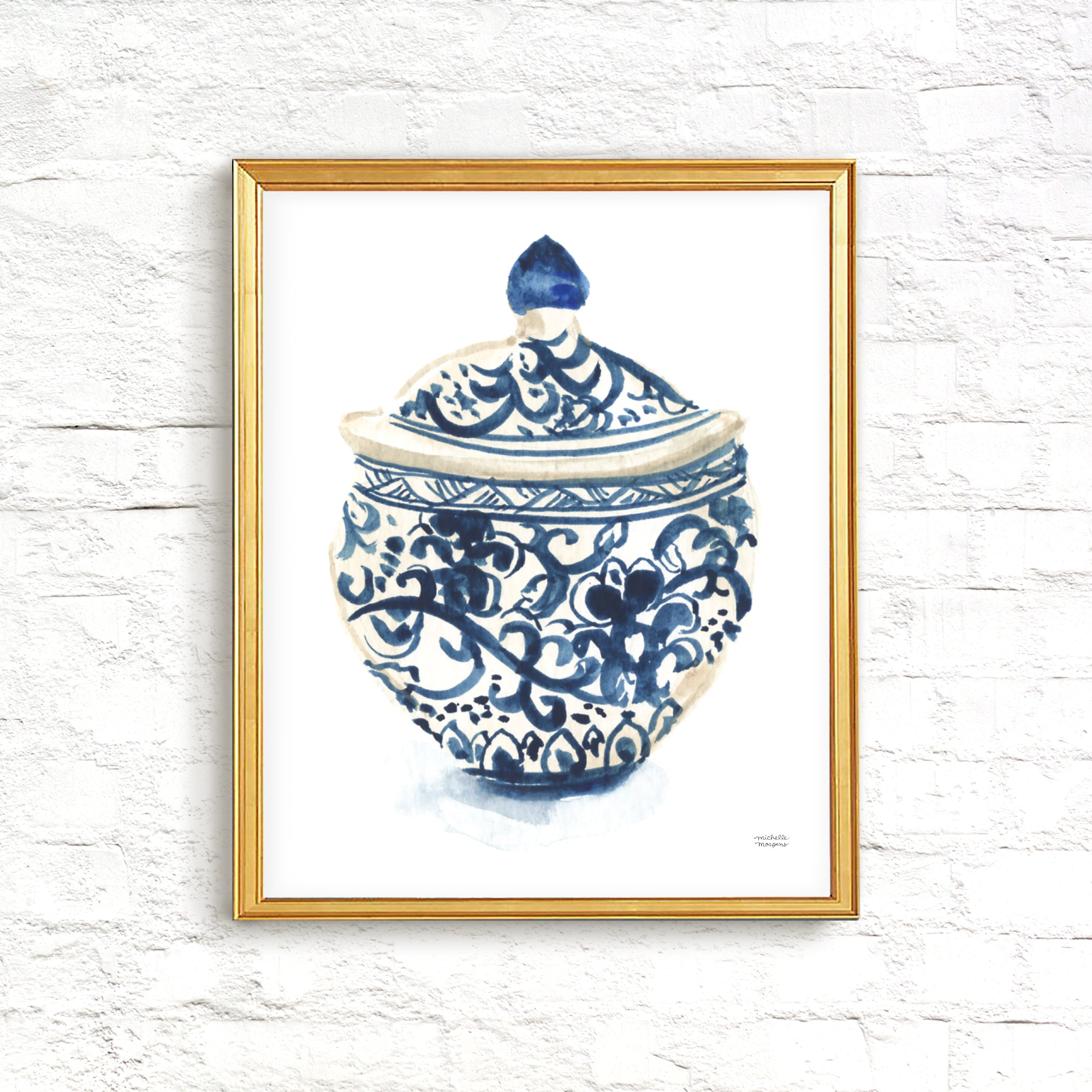 Ginger Jar No2 Watercolor Art Print