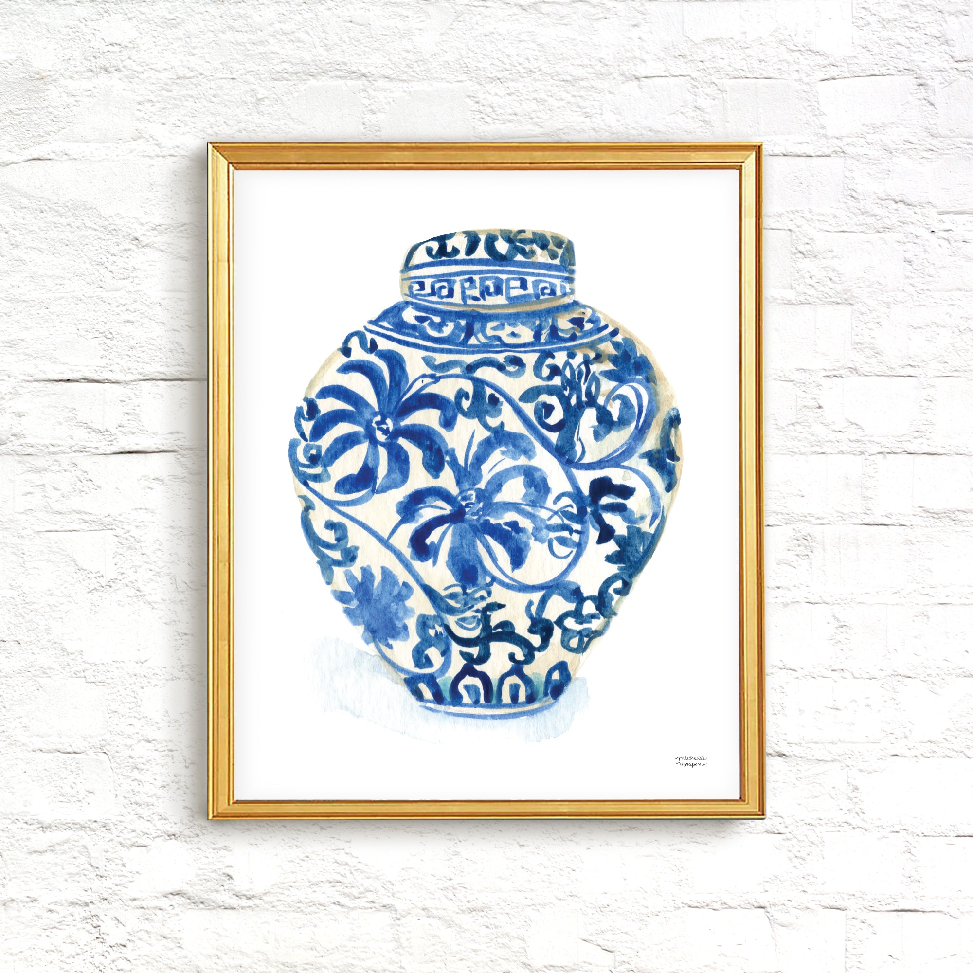Ginger Jar No3 Watercolor Art Print