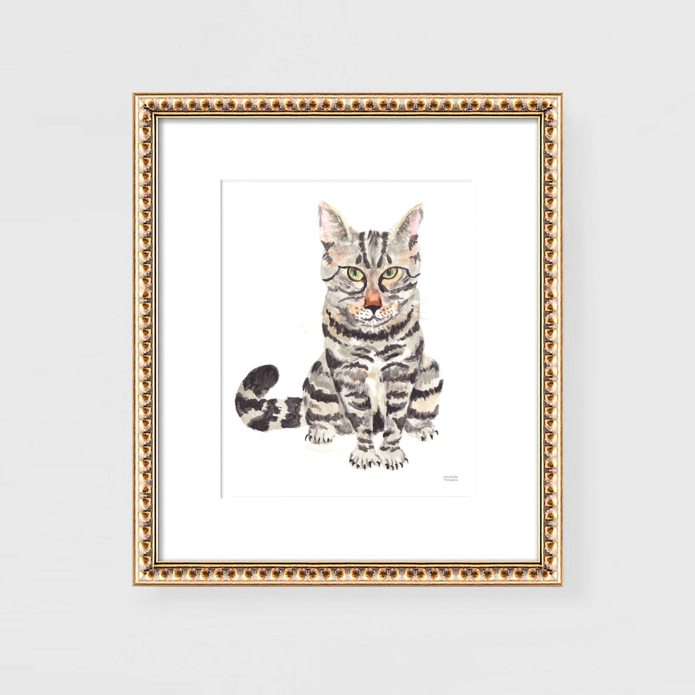 Cat Watercolor Print