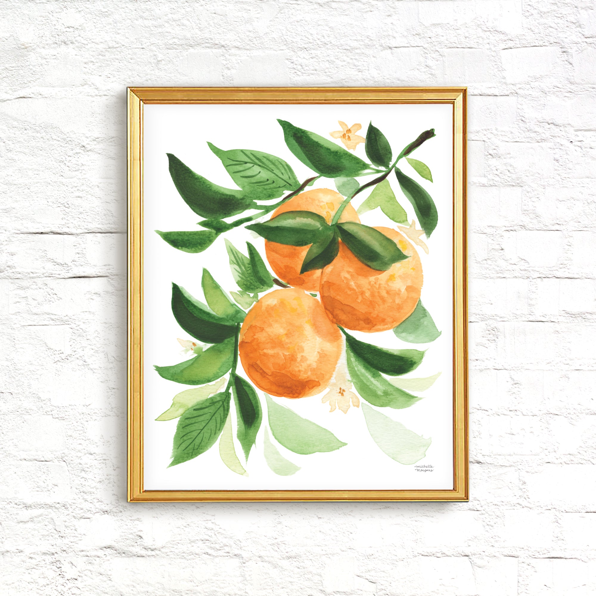Watercolor Oranges No. 2 Art Print