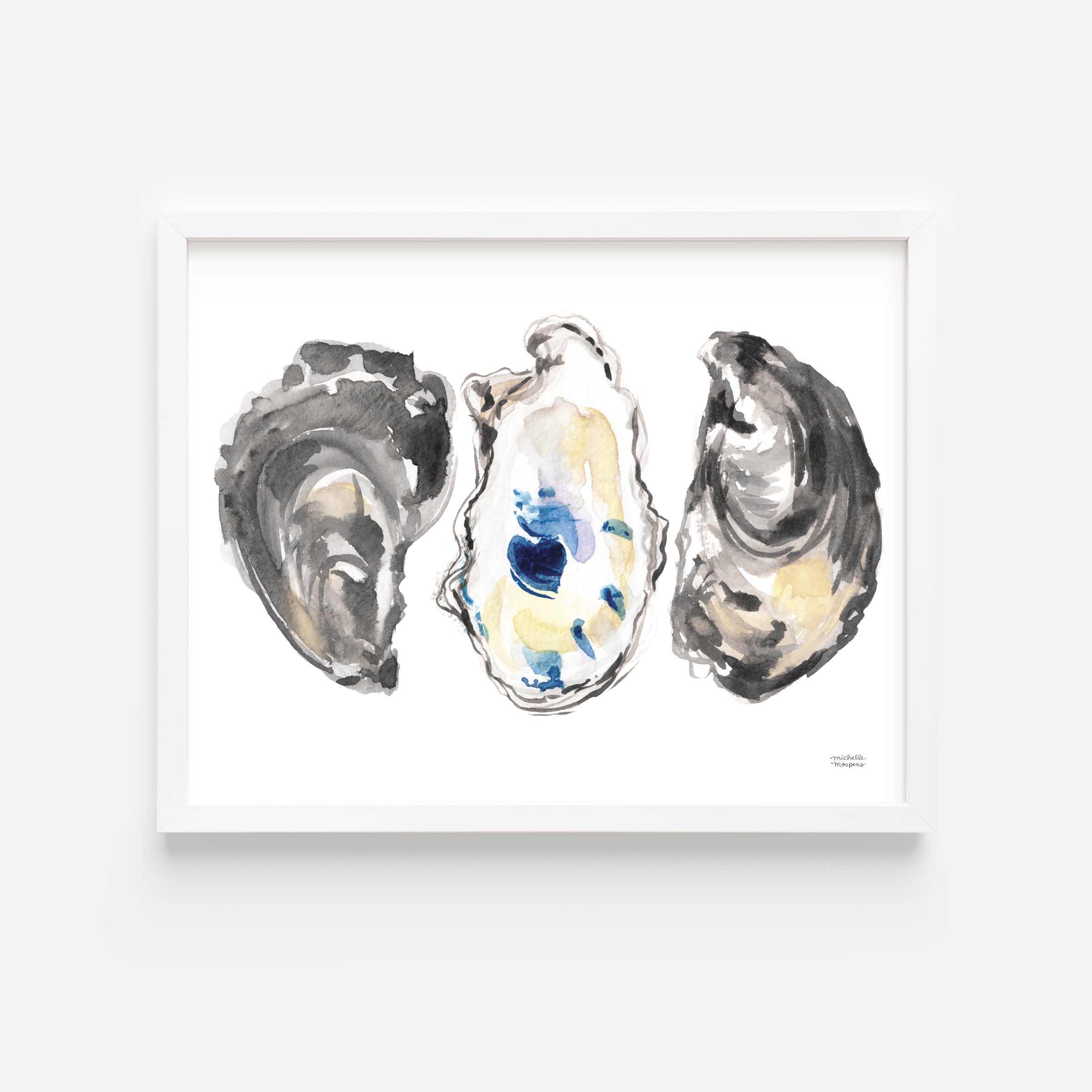 Watercolor Oysters No8 Art Print