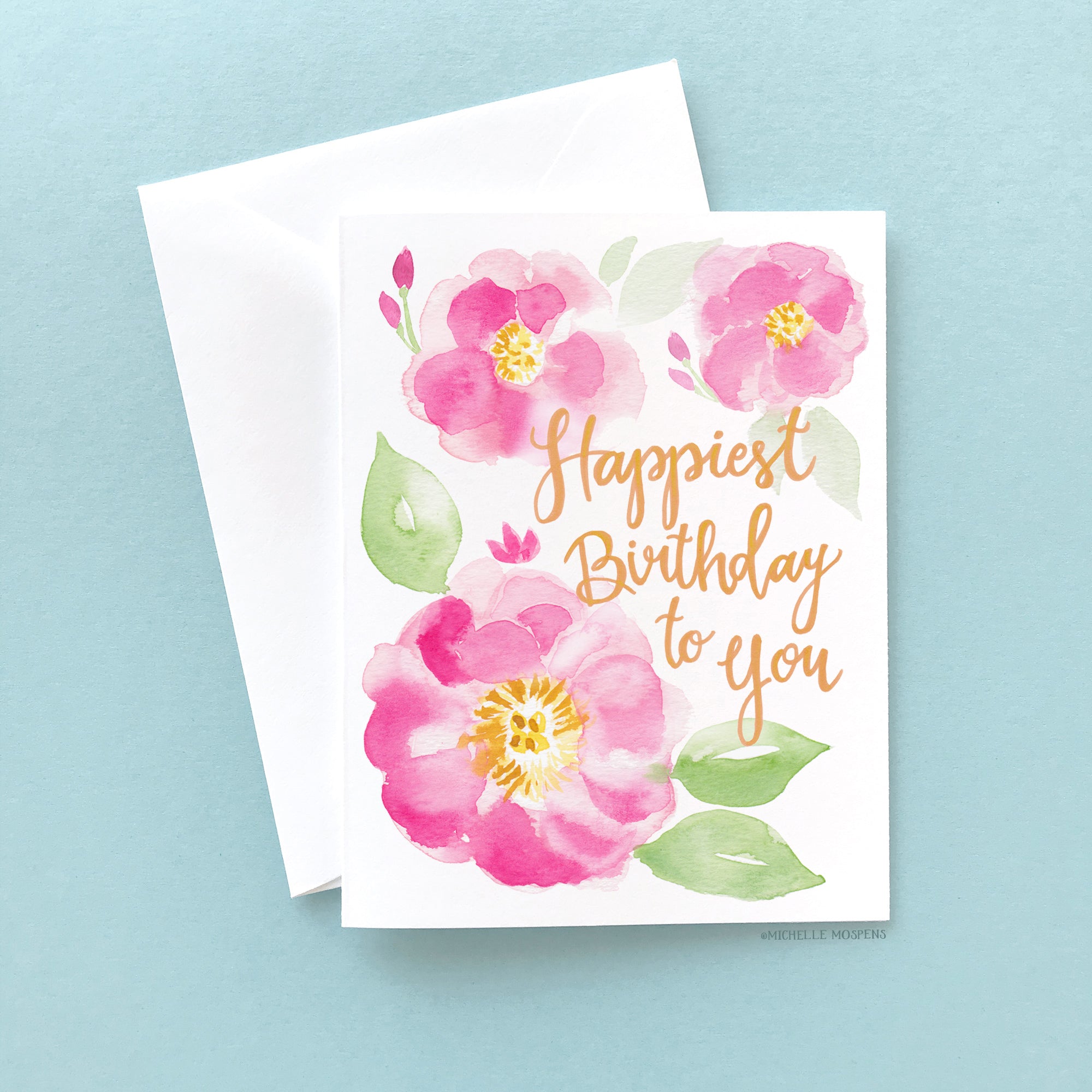 Peony Blooms Birthday Card
