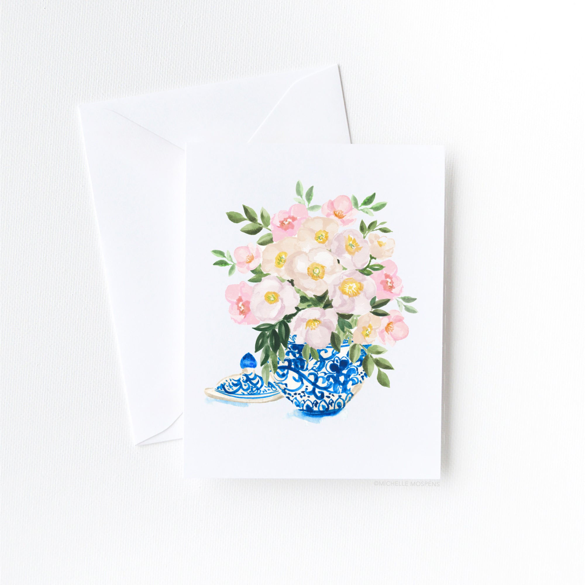 Ginger Jar Bouquet Floral Note Cards Set