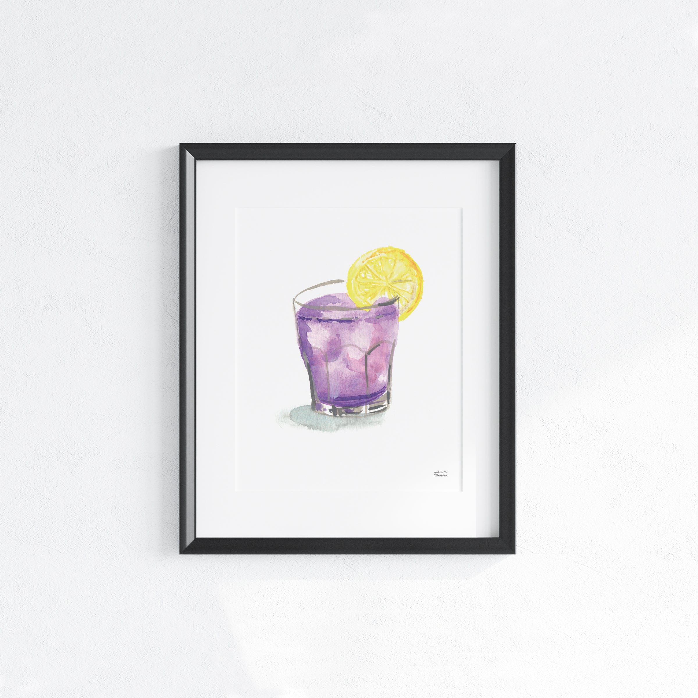 Purple Orchid Cocktail Art Print