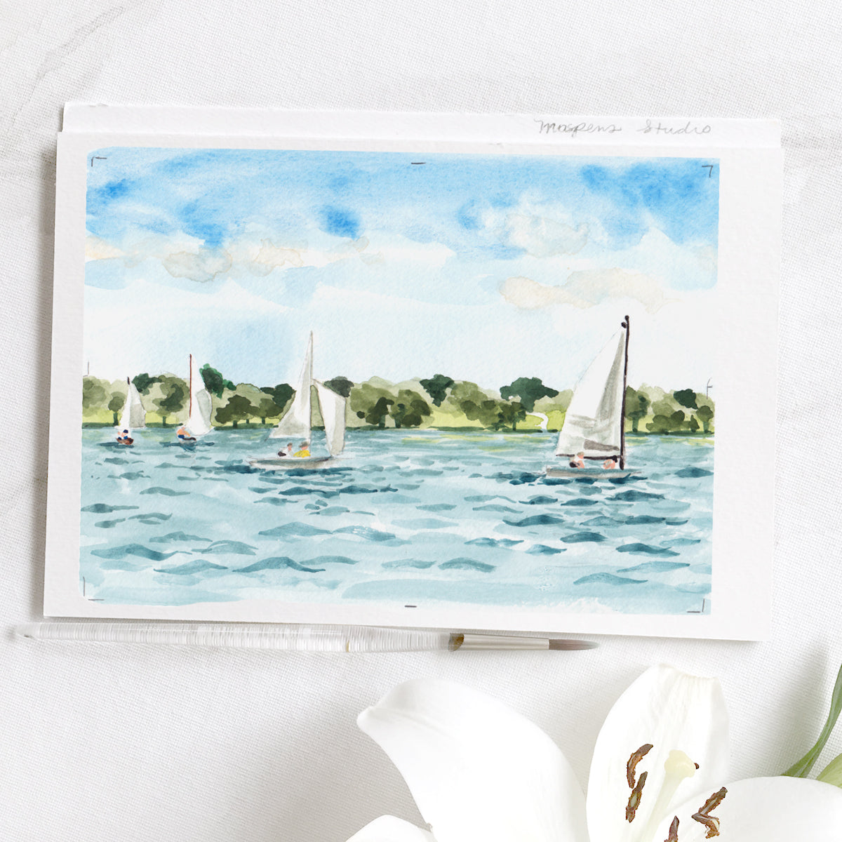Custom Hand-painted Landscape Illustration