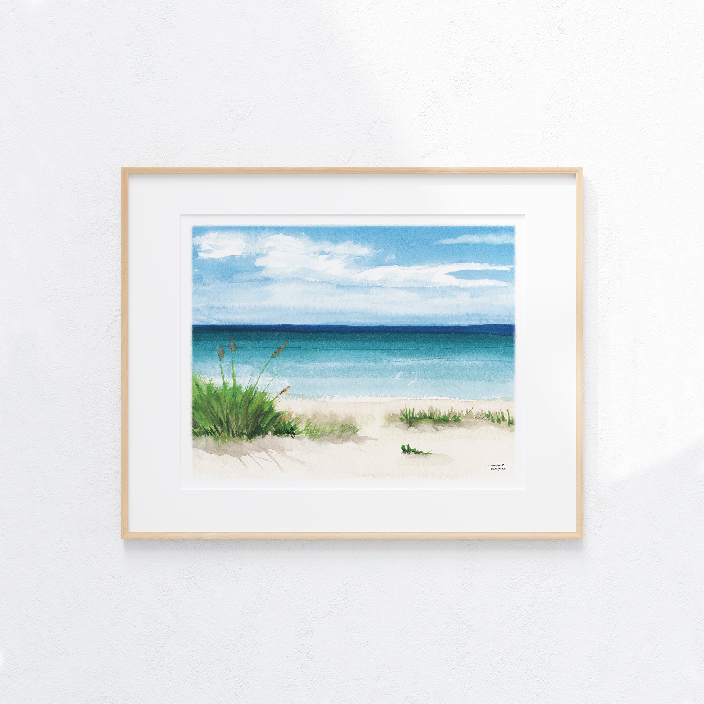 Beach Scene No4 Watercolor Art Print