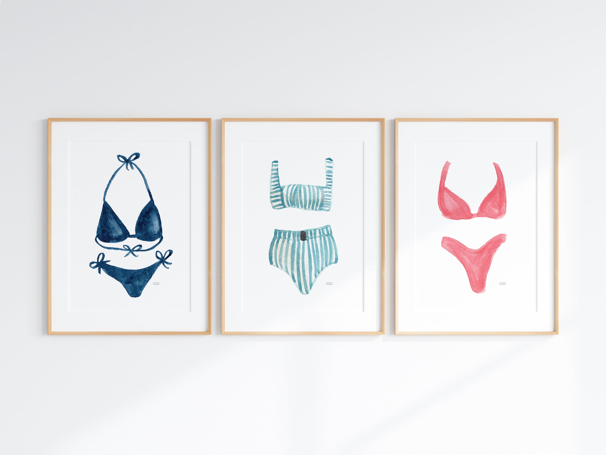 Bathing Suits Wall Art Print Set