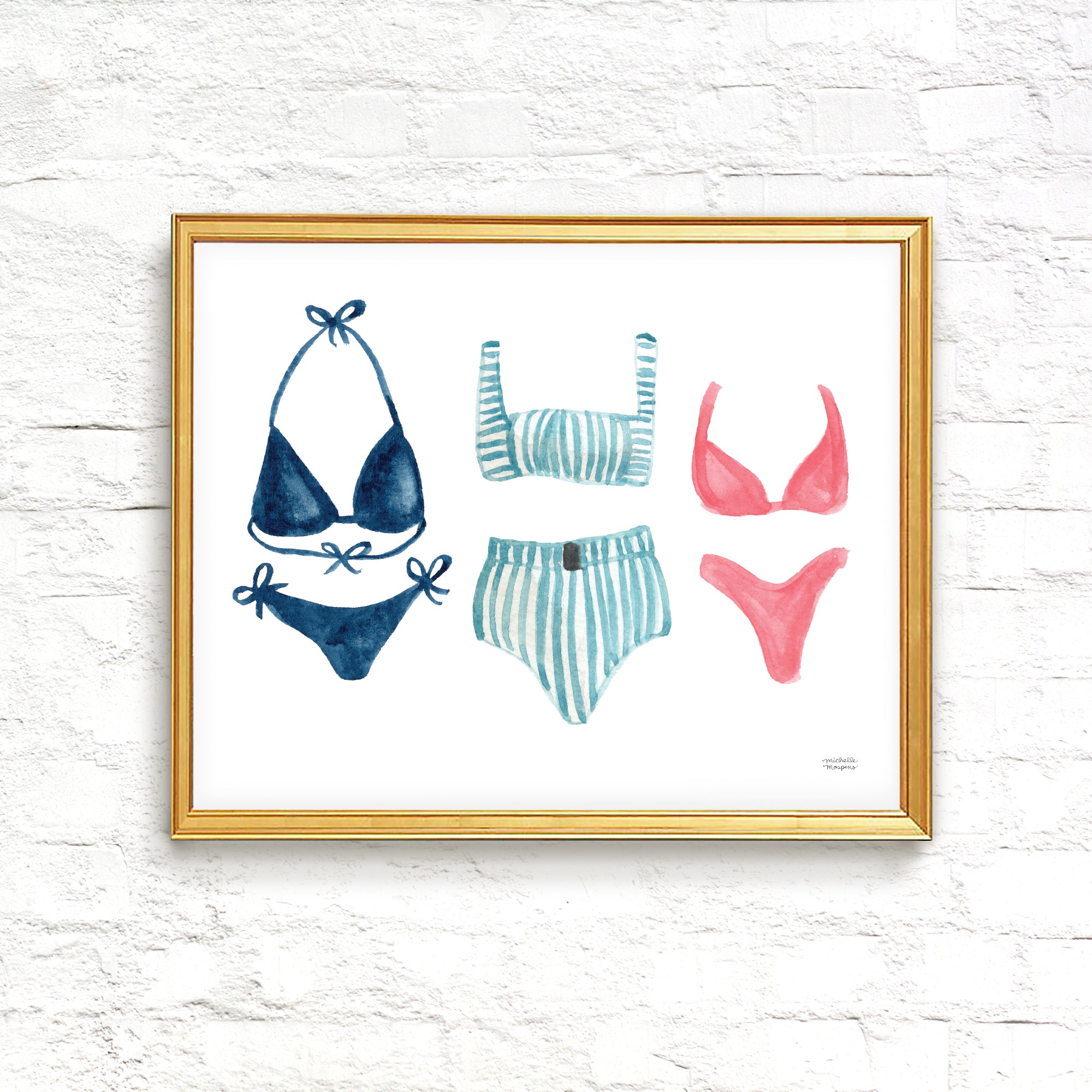 Bathing Suits Wall Art Print
