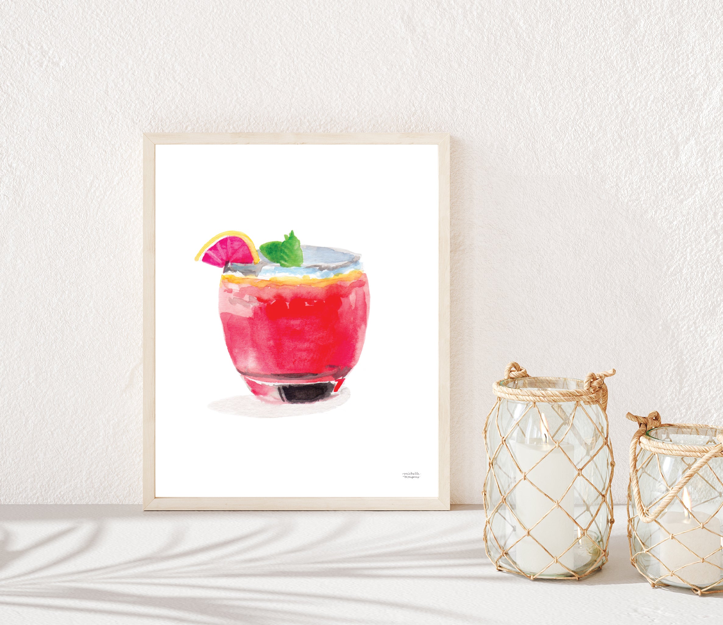 Blood Orange Cocktail Art Print