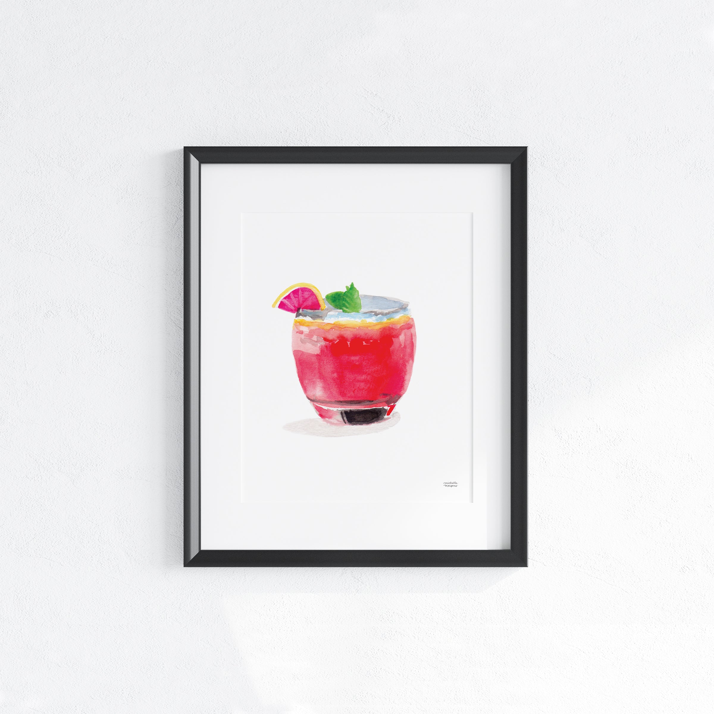 Blood Orange Cocktail Art Print